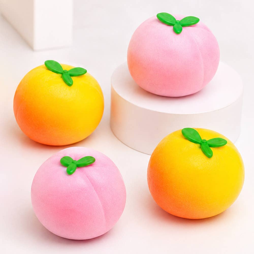 Peach Crunch Squishy – Soft & Stretchy ASMR Fidget Toy