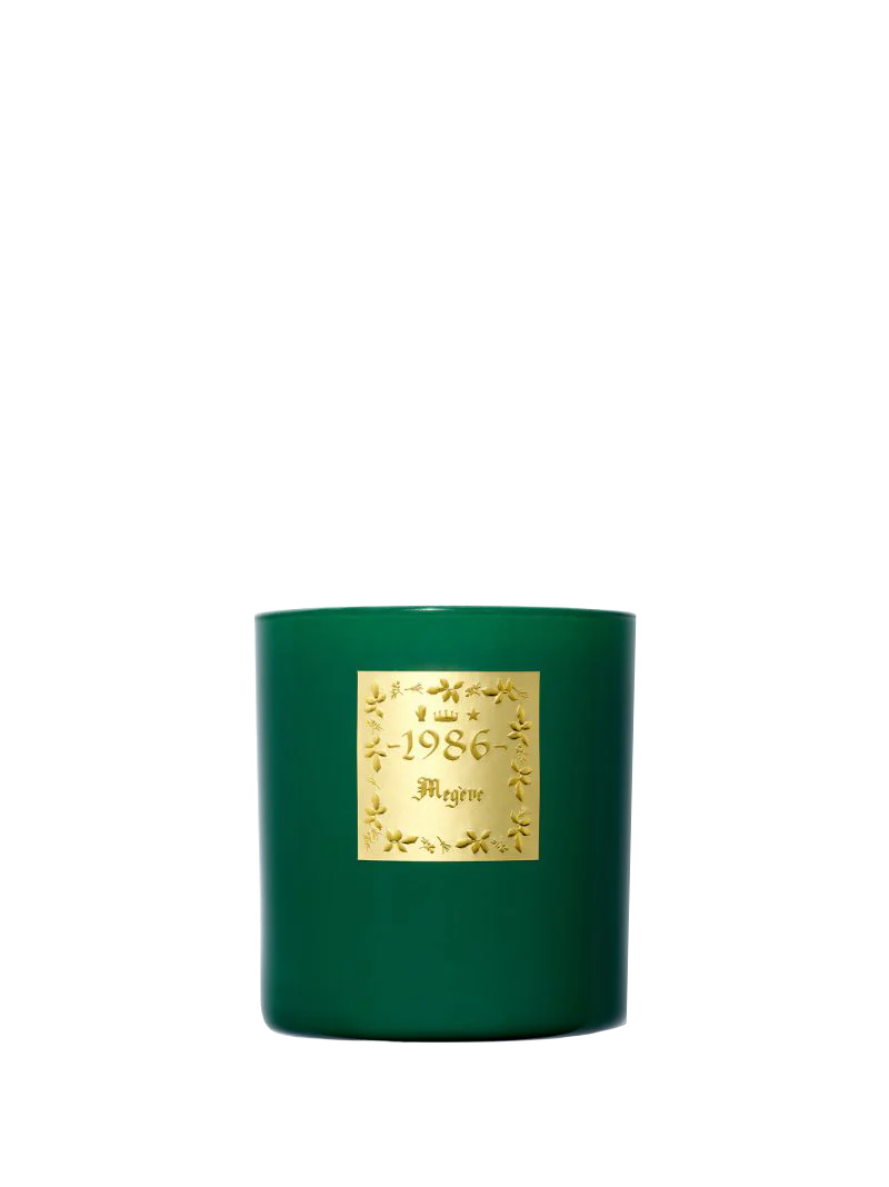 1986 Emerald Glass Megeve Candle