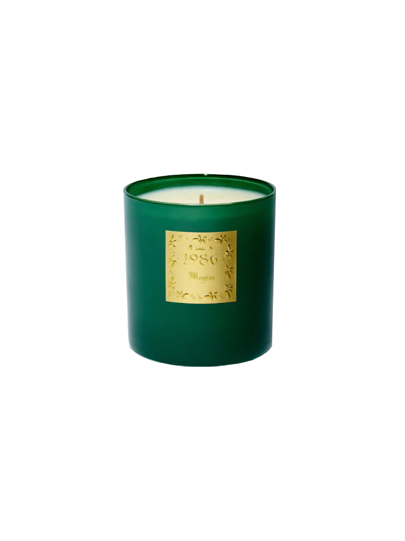 1986 Emerald Glass Megeve Candle