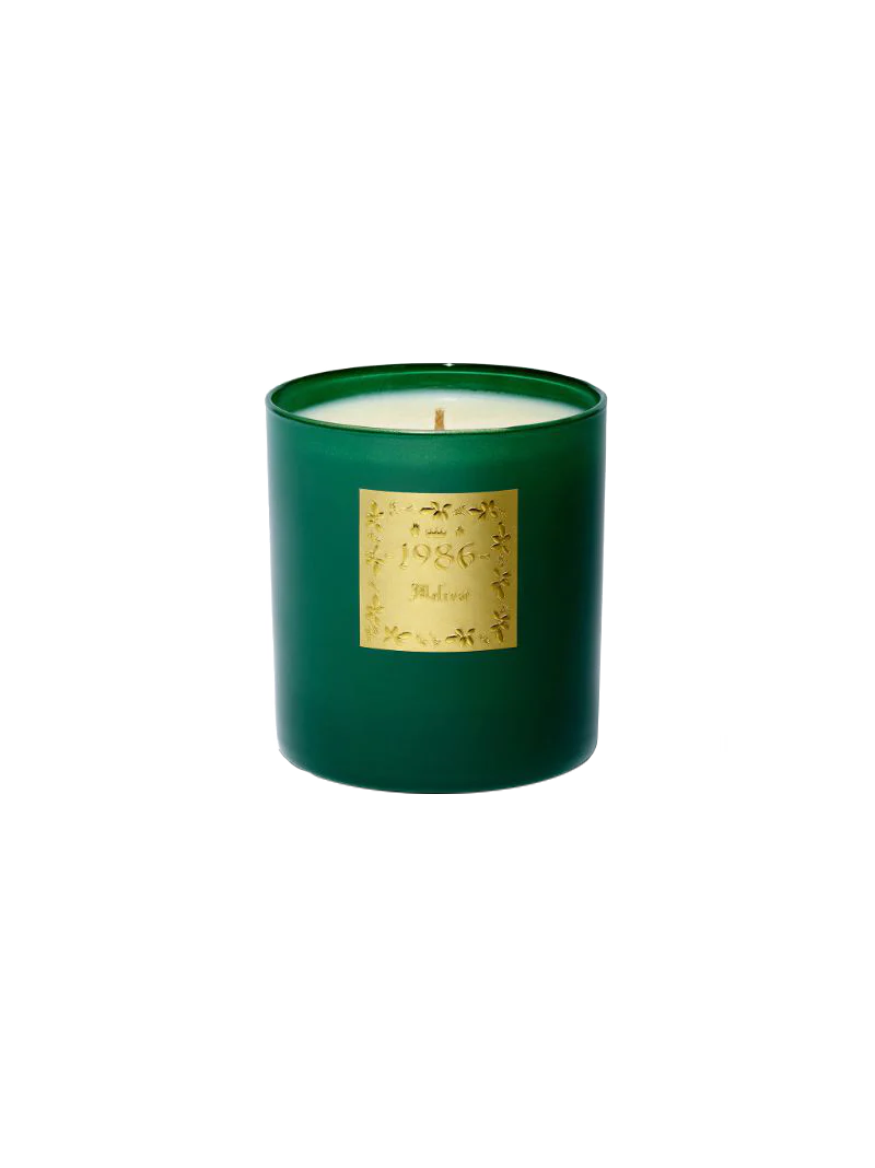 1986 Emerald Glass Melrose Candle