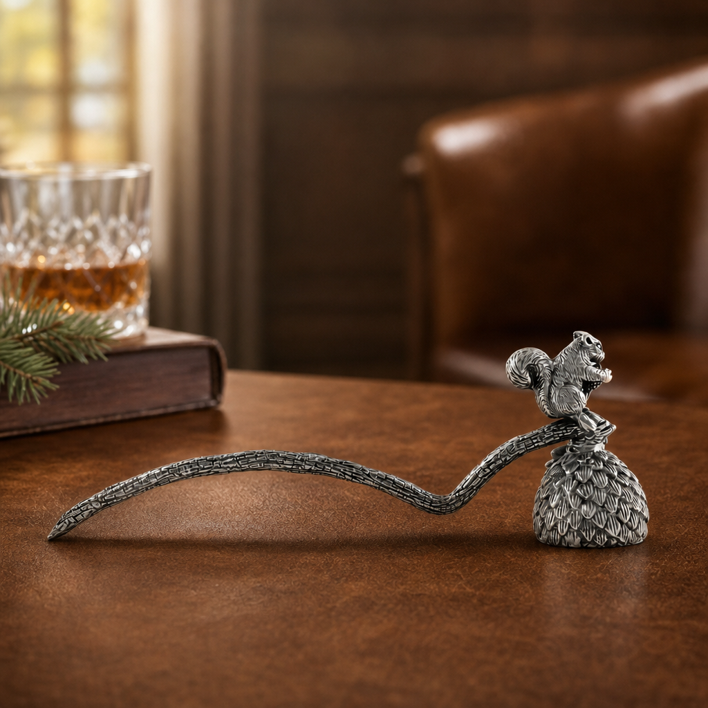Pewter Squirrel Candle Snuffer