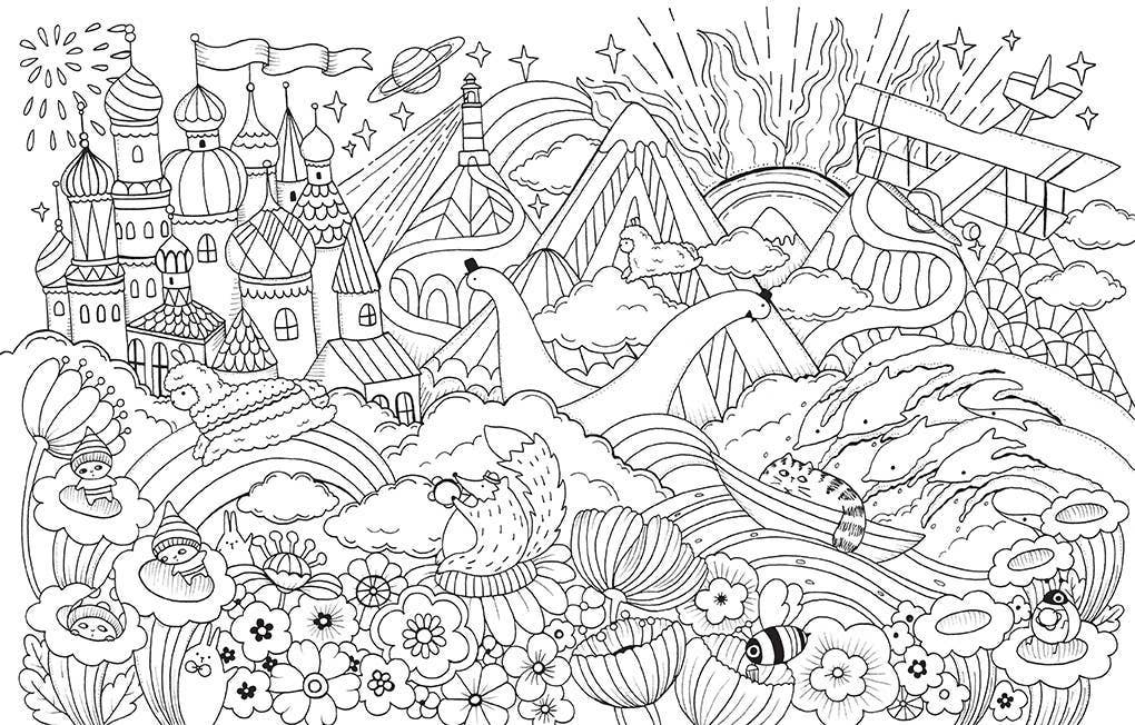 A Million Llamas Coloring Book