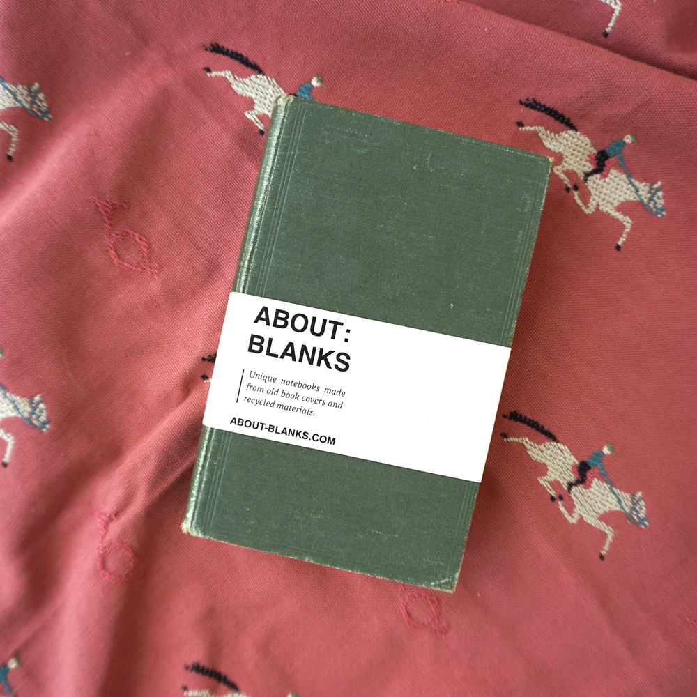 Vintage About Blanks Notebook: Hunter Green