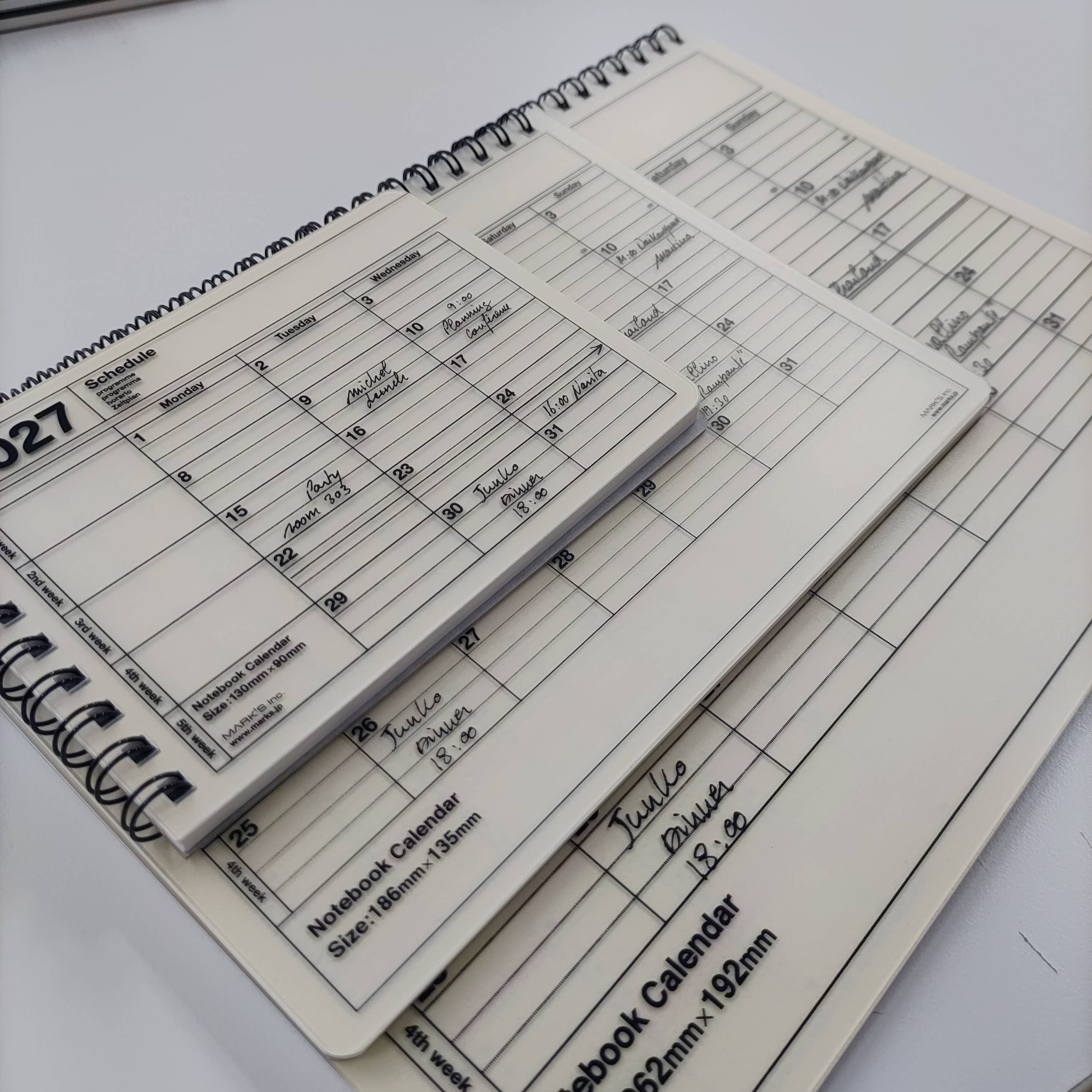 Notebook Calendar 2027 – Monthly Planner with Notes B7, XS : Black