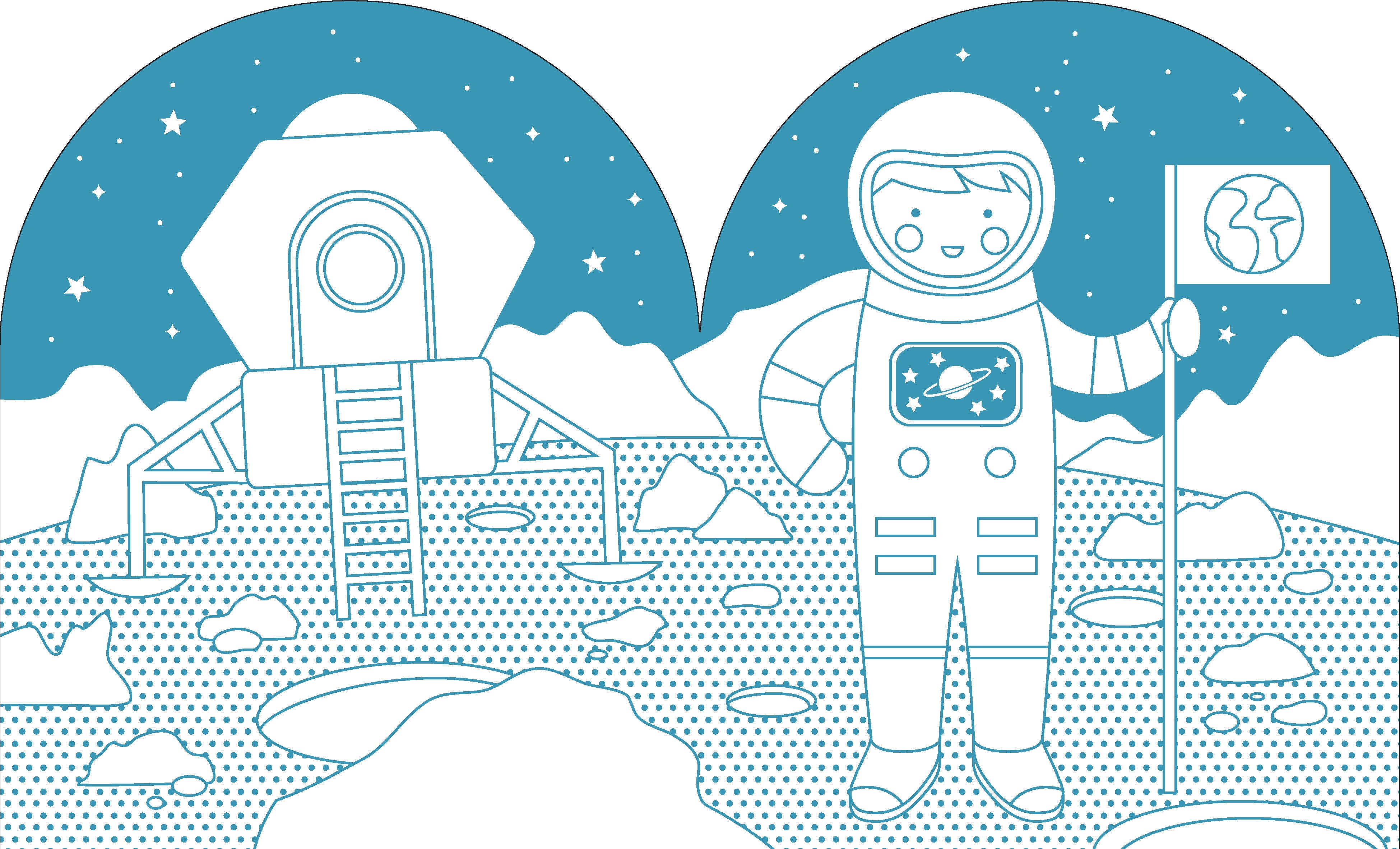 Coloring Book With Stickers: Outer Space