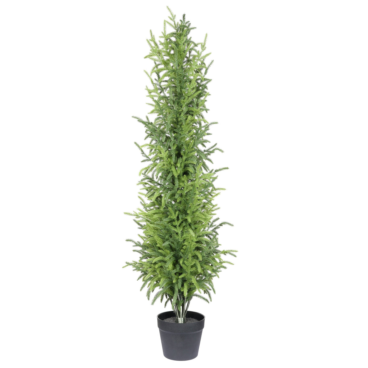 Artificial Pine Tree in Black Pot, 4- or 5-Foot, Single or Set of 2: 4' / 1pc/set
