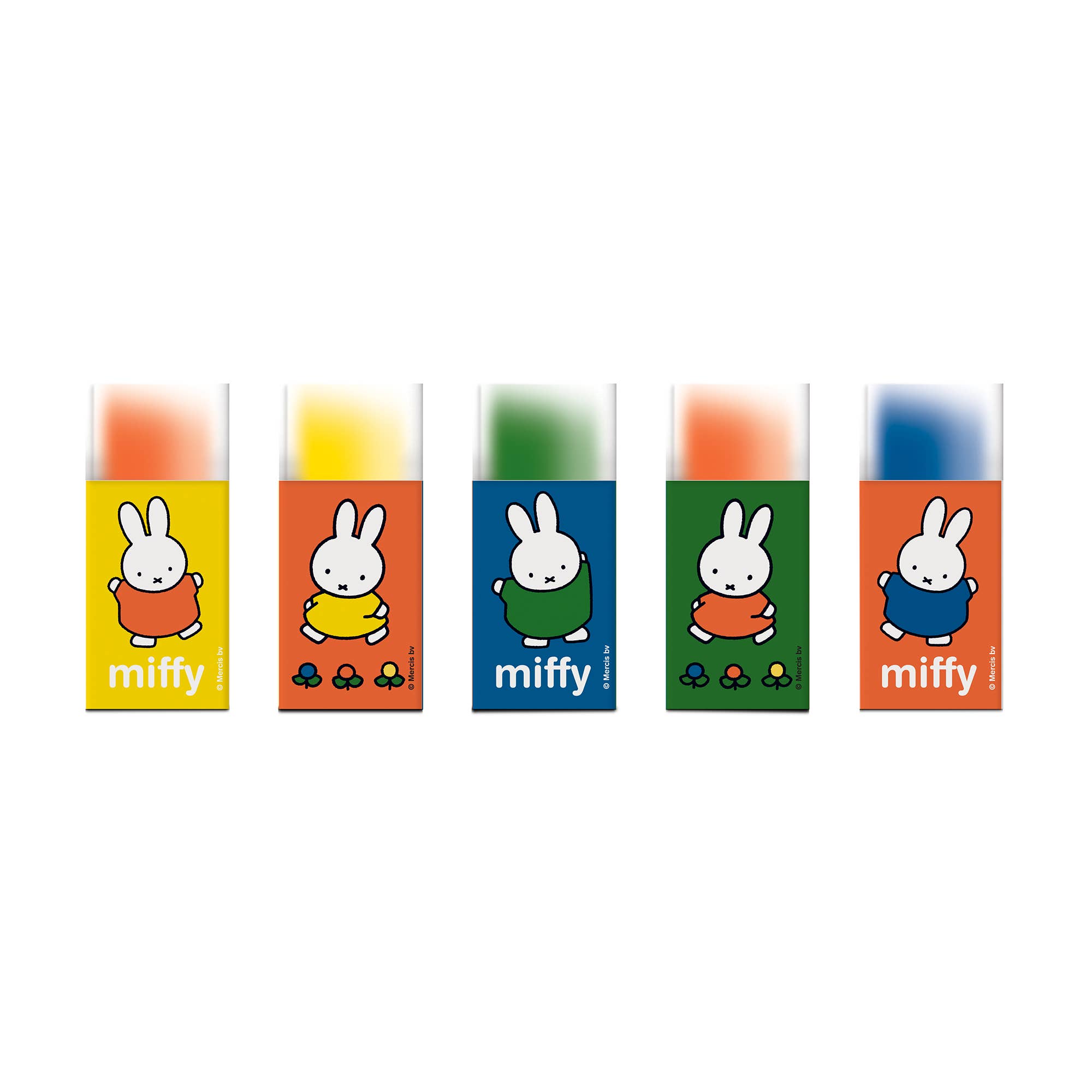 Block Eraser Set Classic Miffy 5 Erasers In Paper
