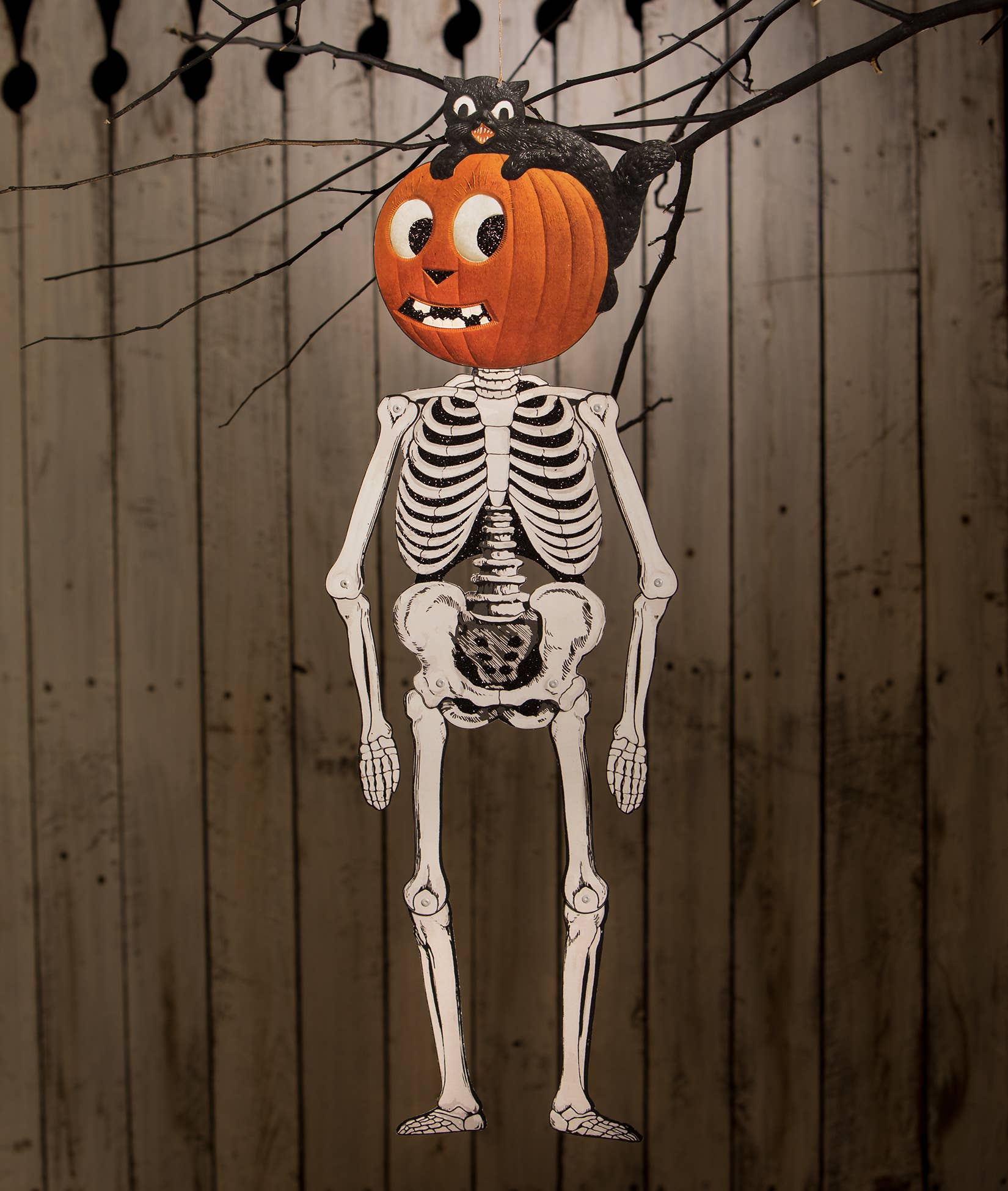 Jack & Cat Hanging Skeleton