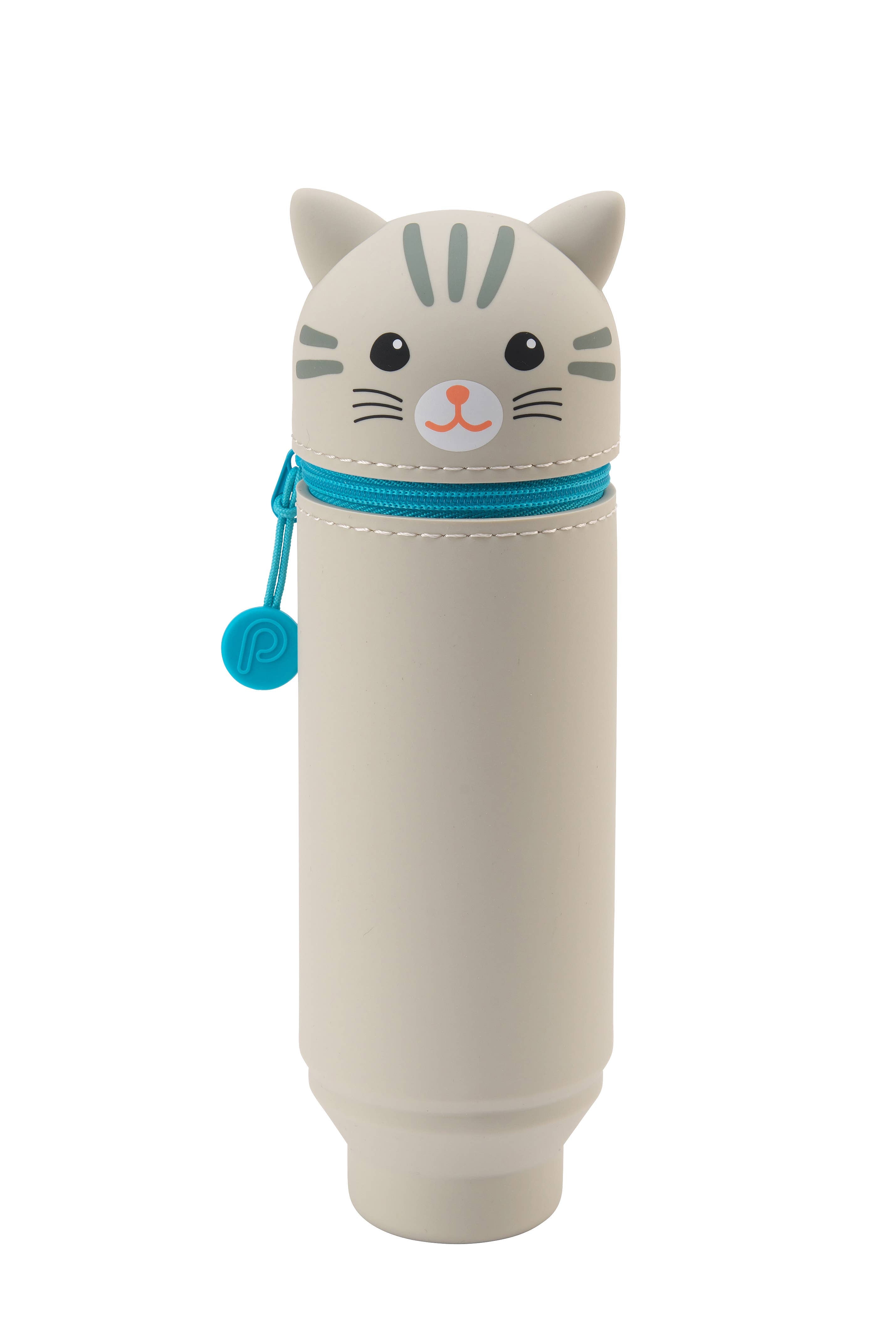 PuniLabo Stand Up Pen Case: Gray Cat