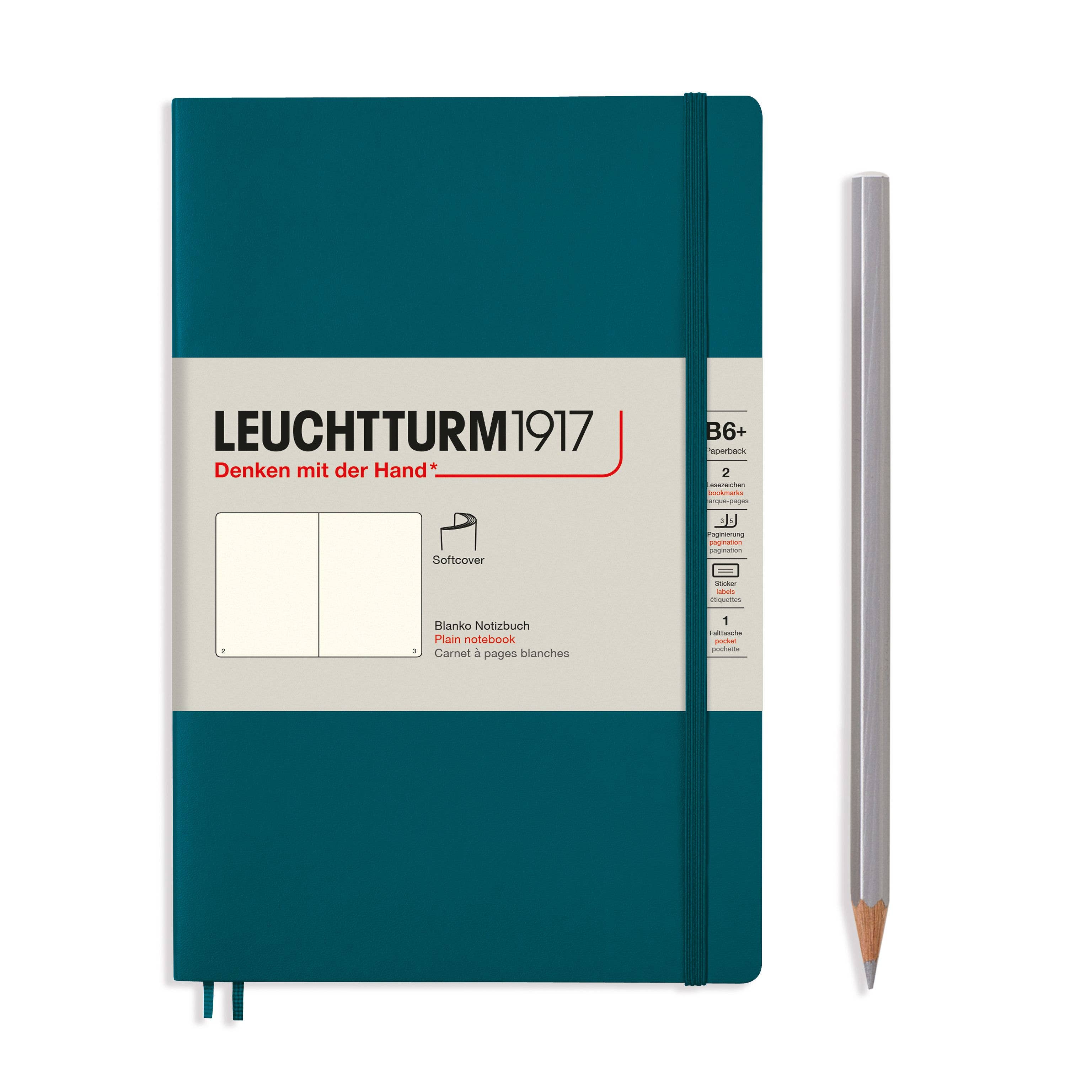Notebooks - Paperback (B6+): Pacific Green / Softcover / Plain