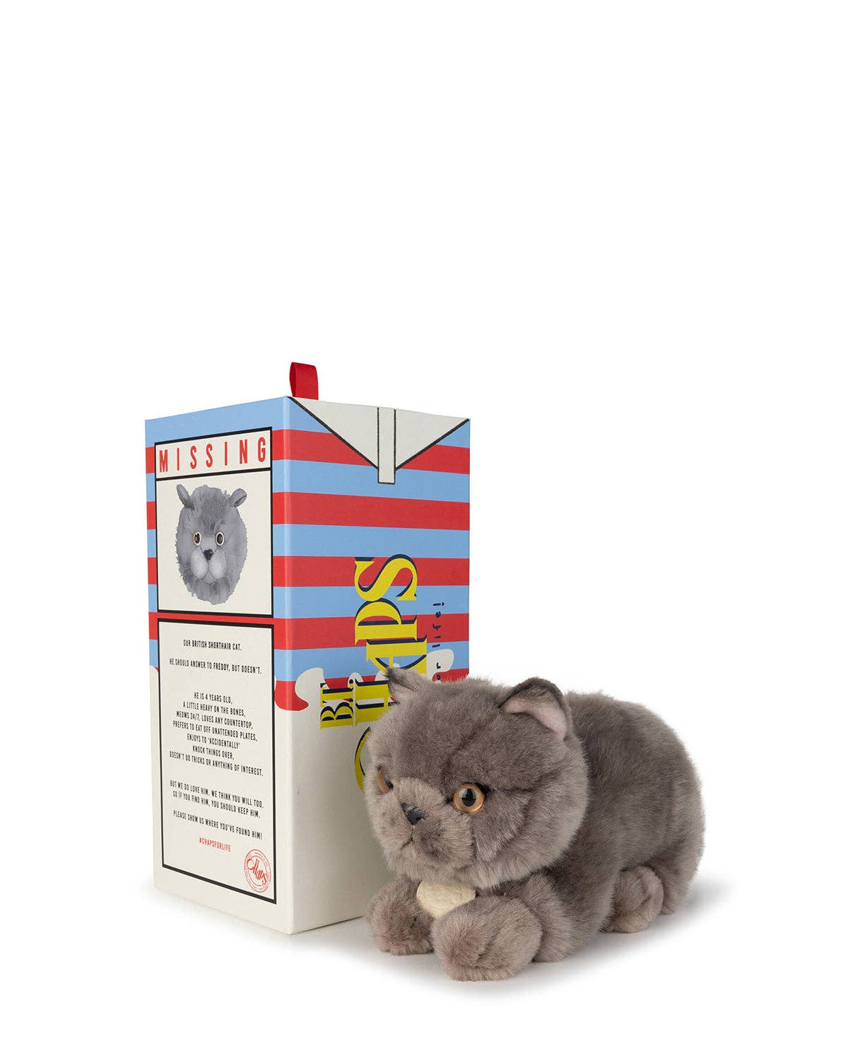 Plush BT CHAPS in Giftbox 6.5": 6.5" / Bertha The American Bulldog Floppy in Giftbox