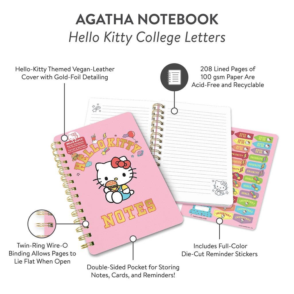 Hello Kitty College Letters Agatha Notebook