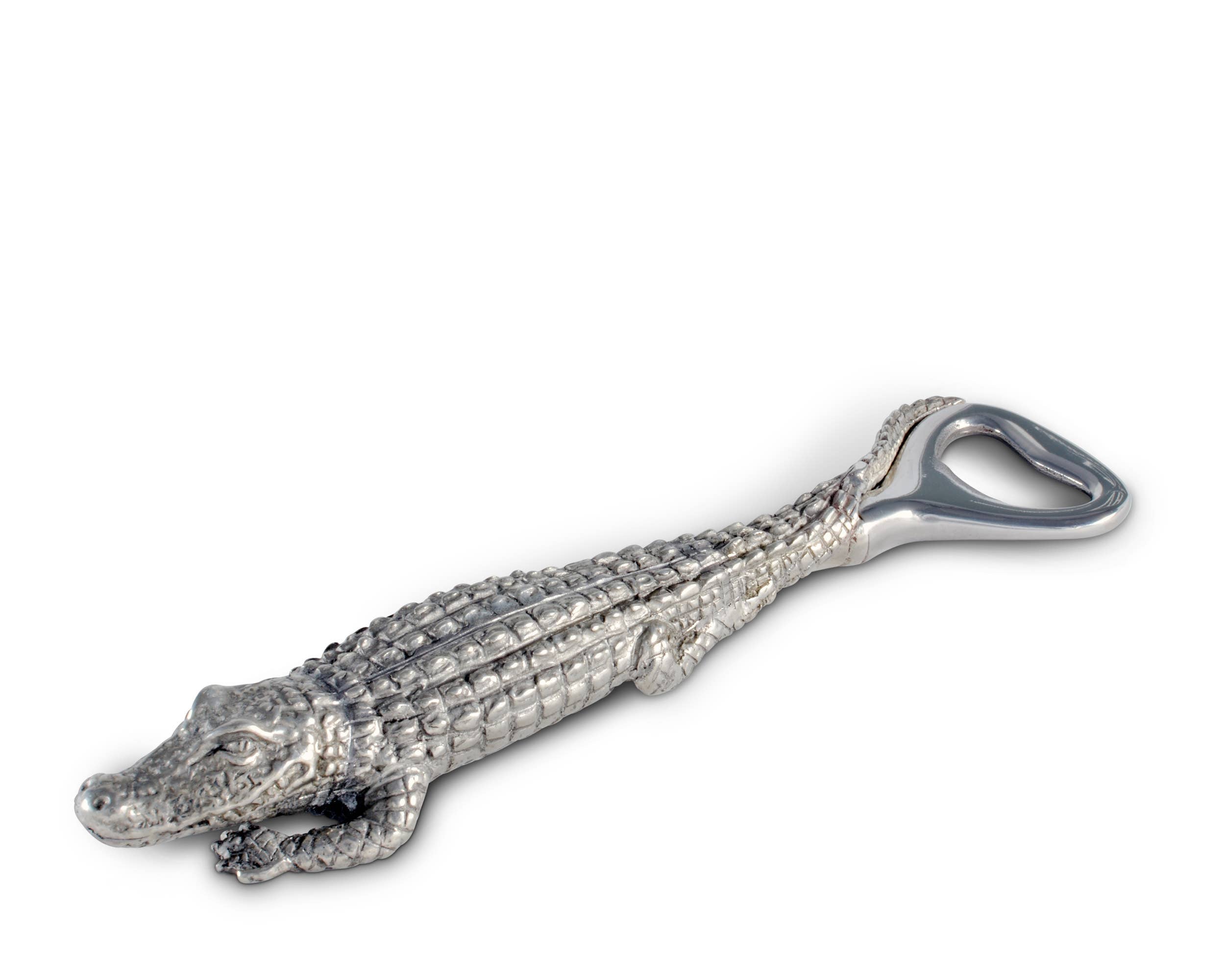 Pewter Alligator Handle Bottle Opener