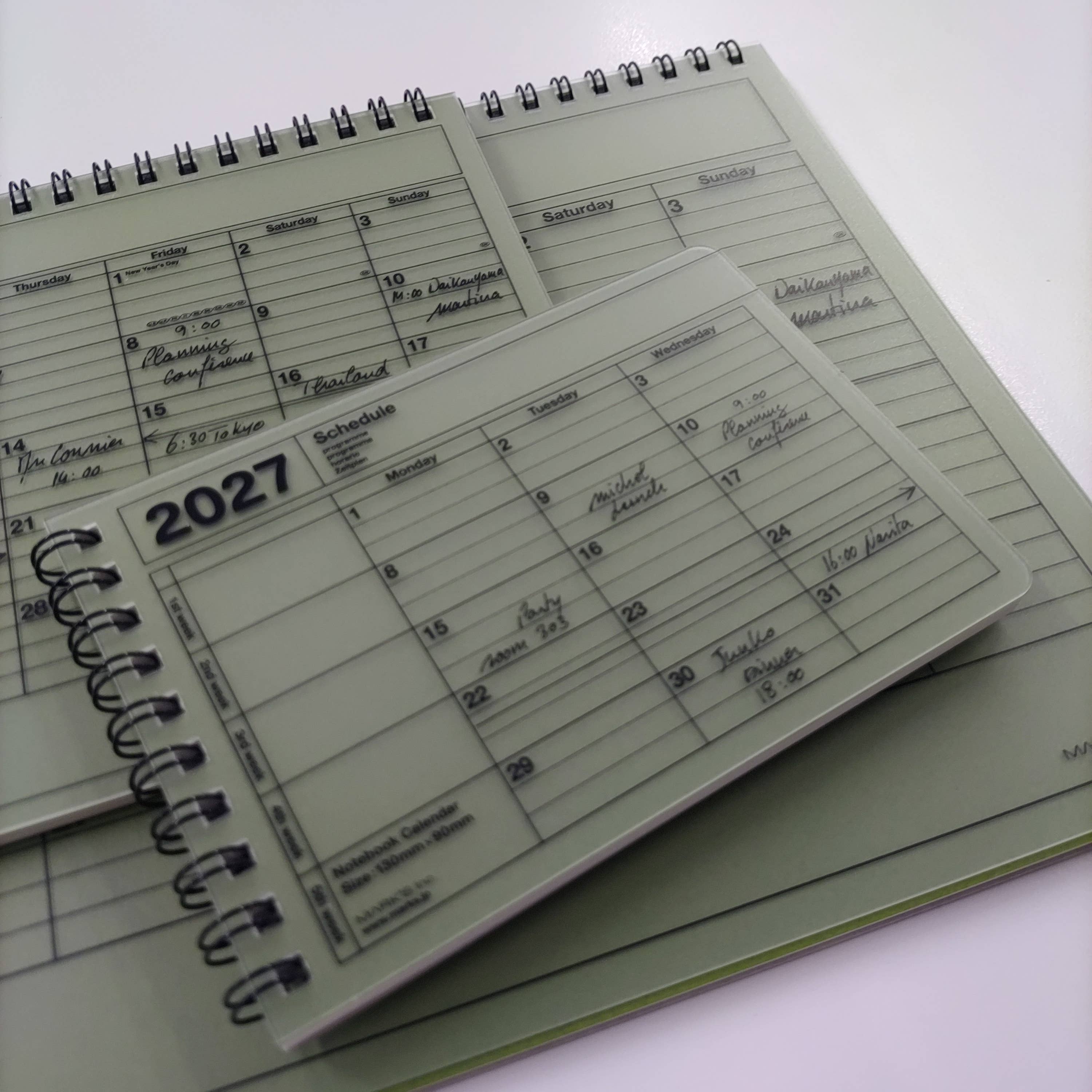 Notebook Calendar 2027 – Monthly Planner with Notes B7, XS : Khaki
