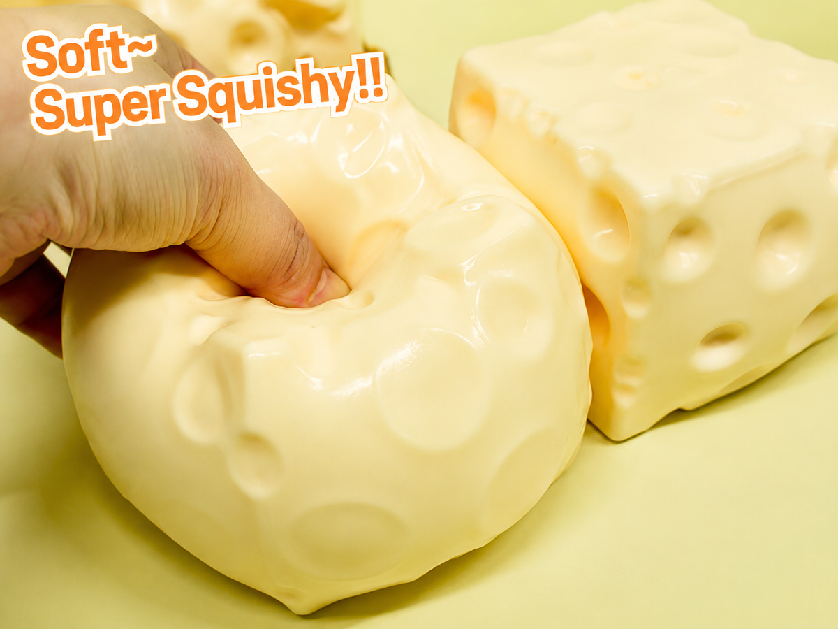 Premium Cheese Squishy Toy Super Soft Jumbo Stress Relief