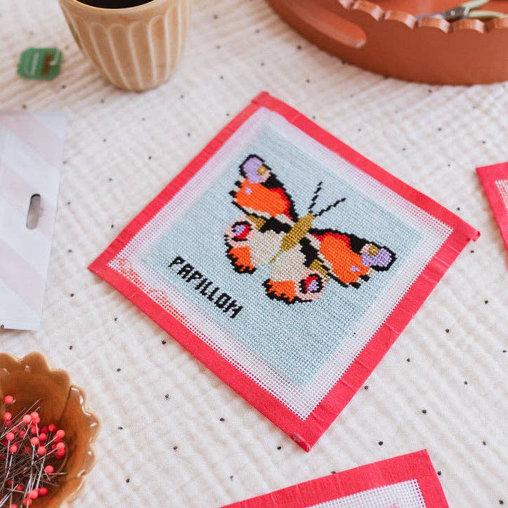 Butterfly Needlepoint Kit - Beginner Craft Kit