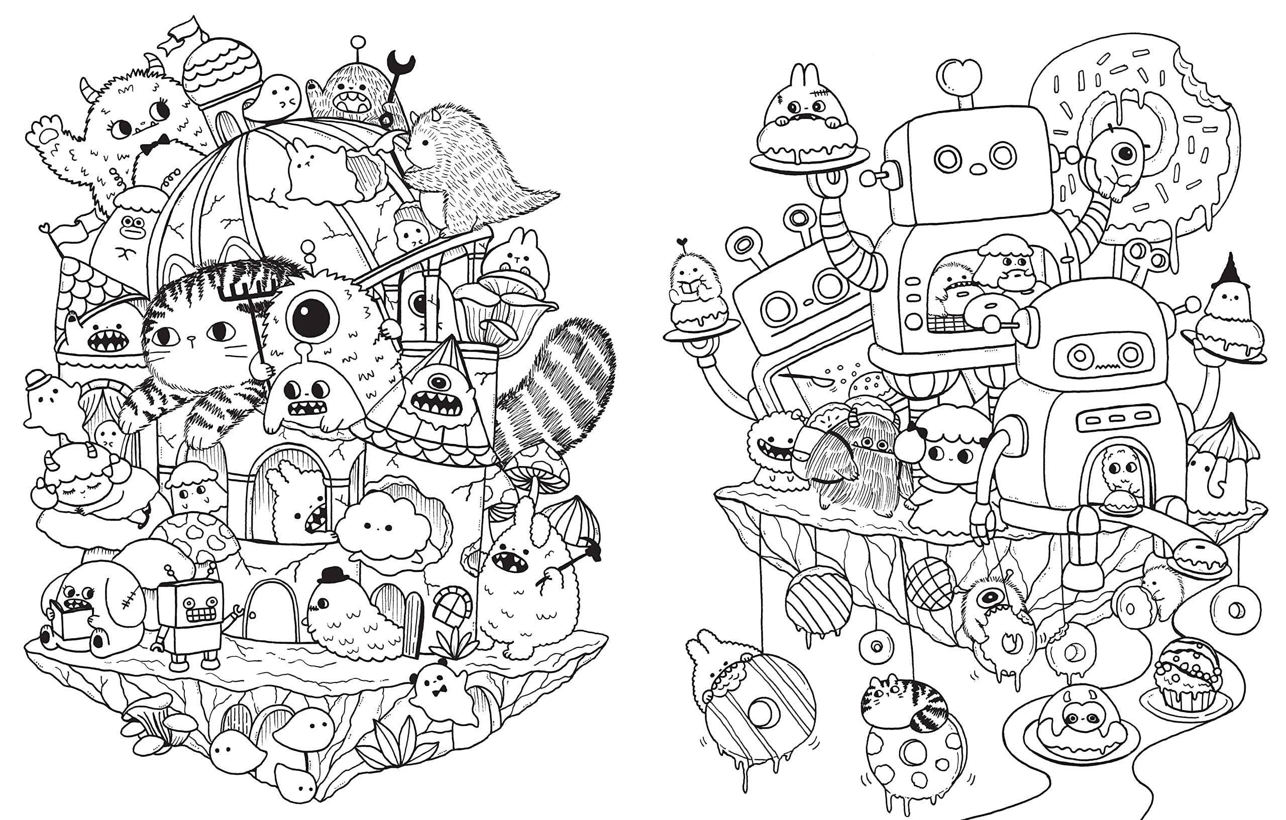 A Million Little Monsters Coloring Book: Trade Paperback