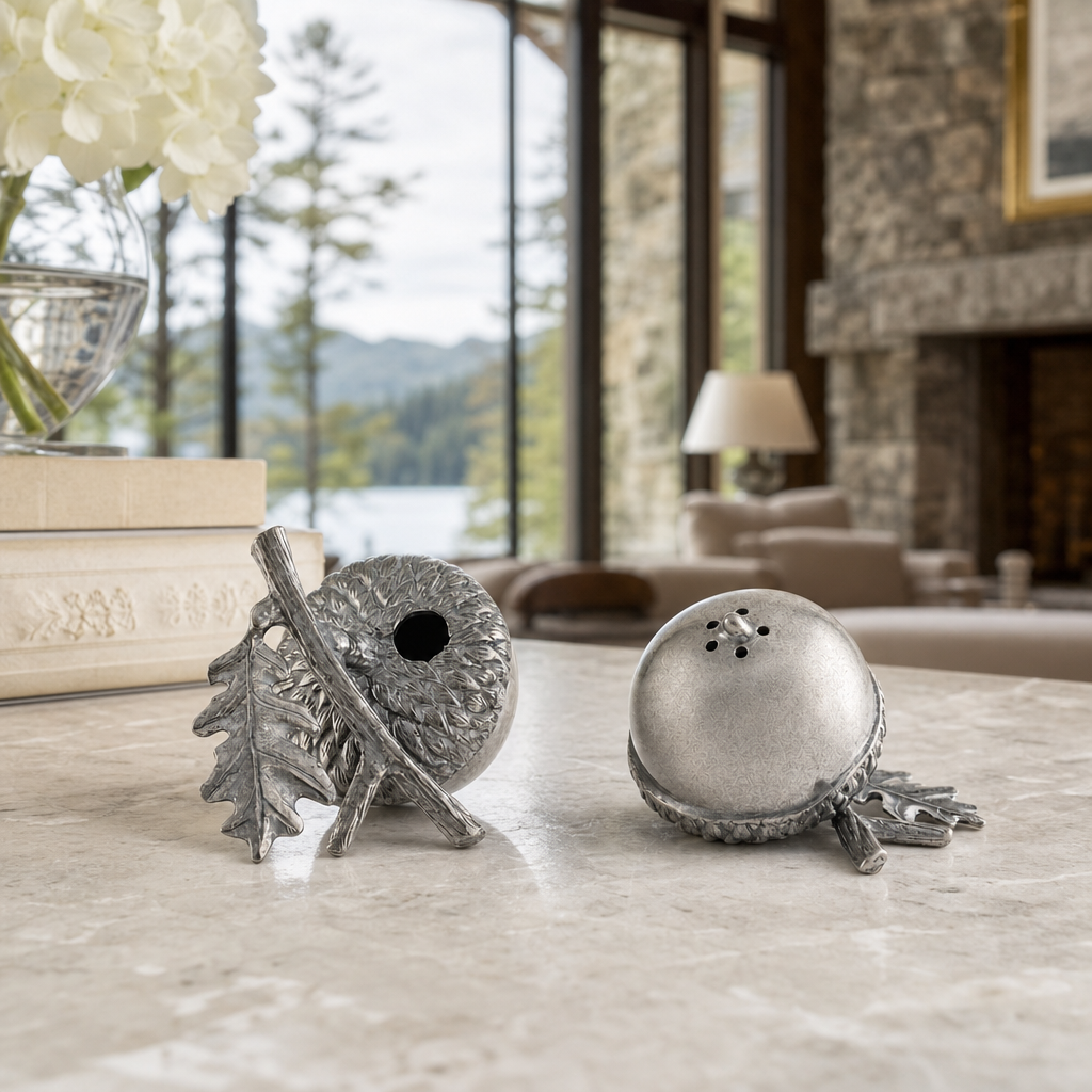 Pewter Acorn Salt & Pepper Set