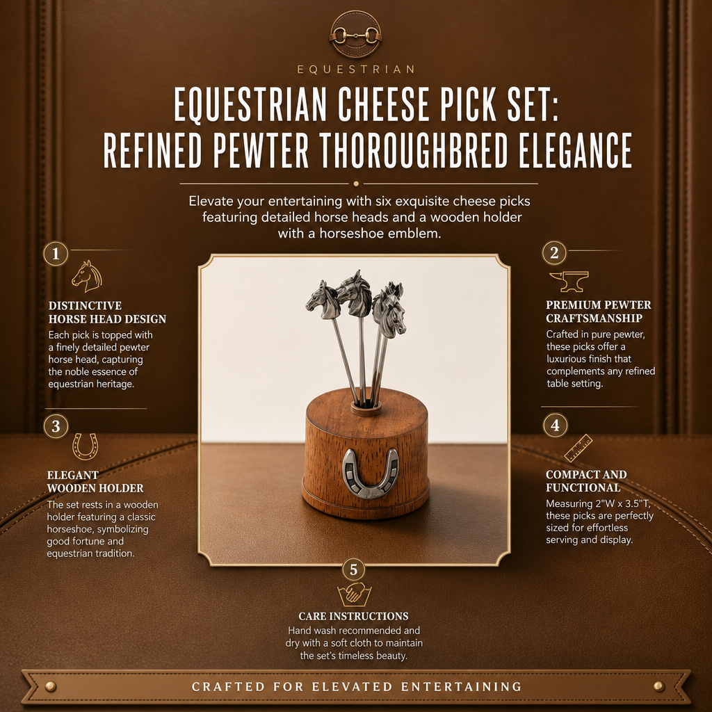 Equestrian Cheese Pick Set