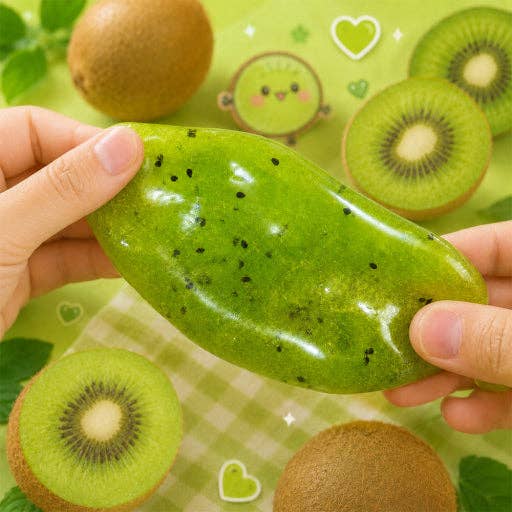 Kiwi Slush Sherbet Slime Squishy – Squeaky ASMR Stress Ball