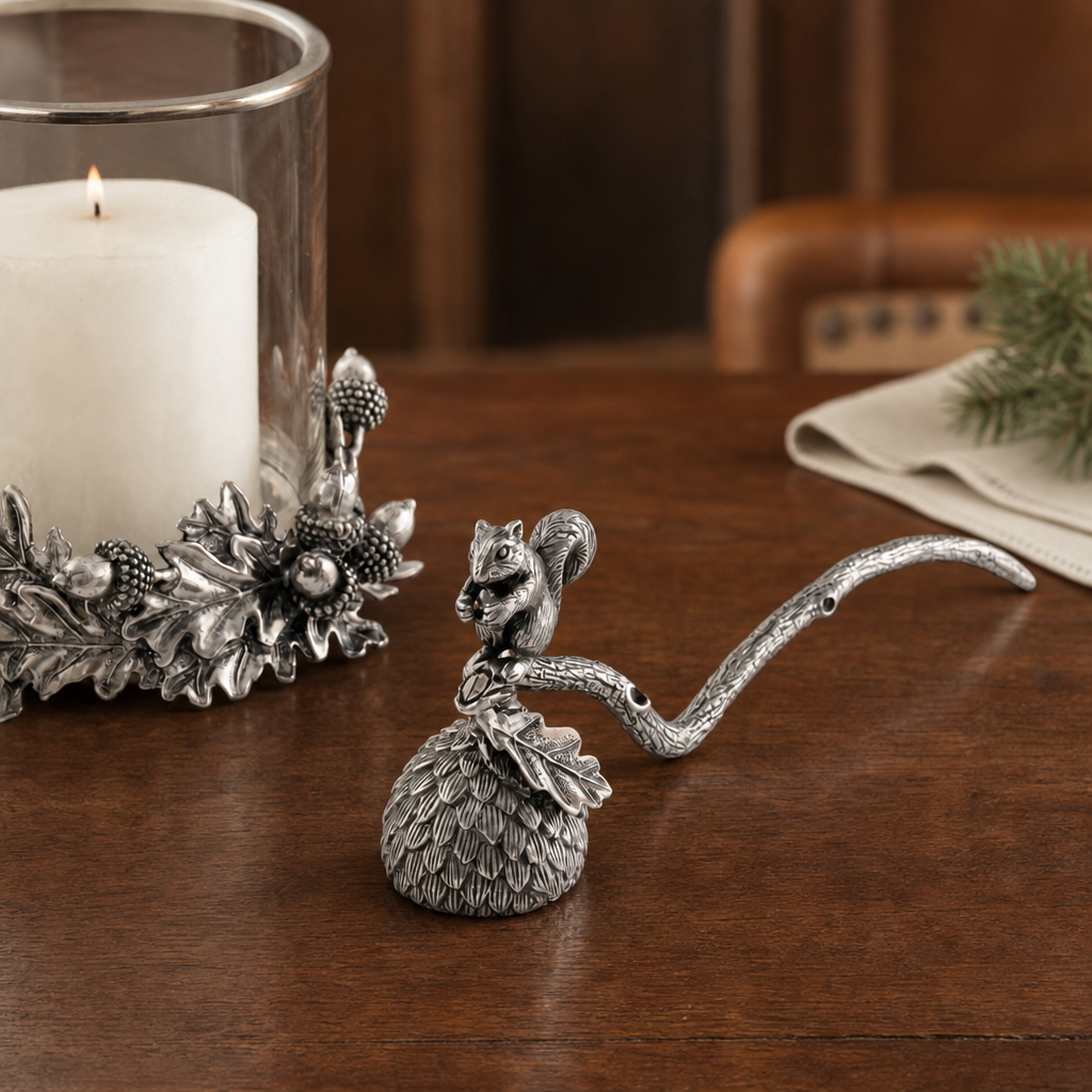 Pewter Squirrel Candle Snuffer