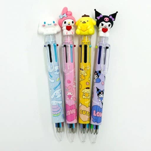 Sanrio Characters 6 Color Ball Point Pencil- 0.7mm : Hello Kitty