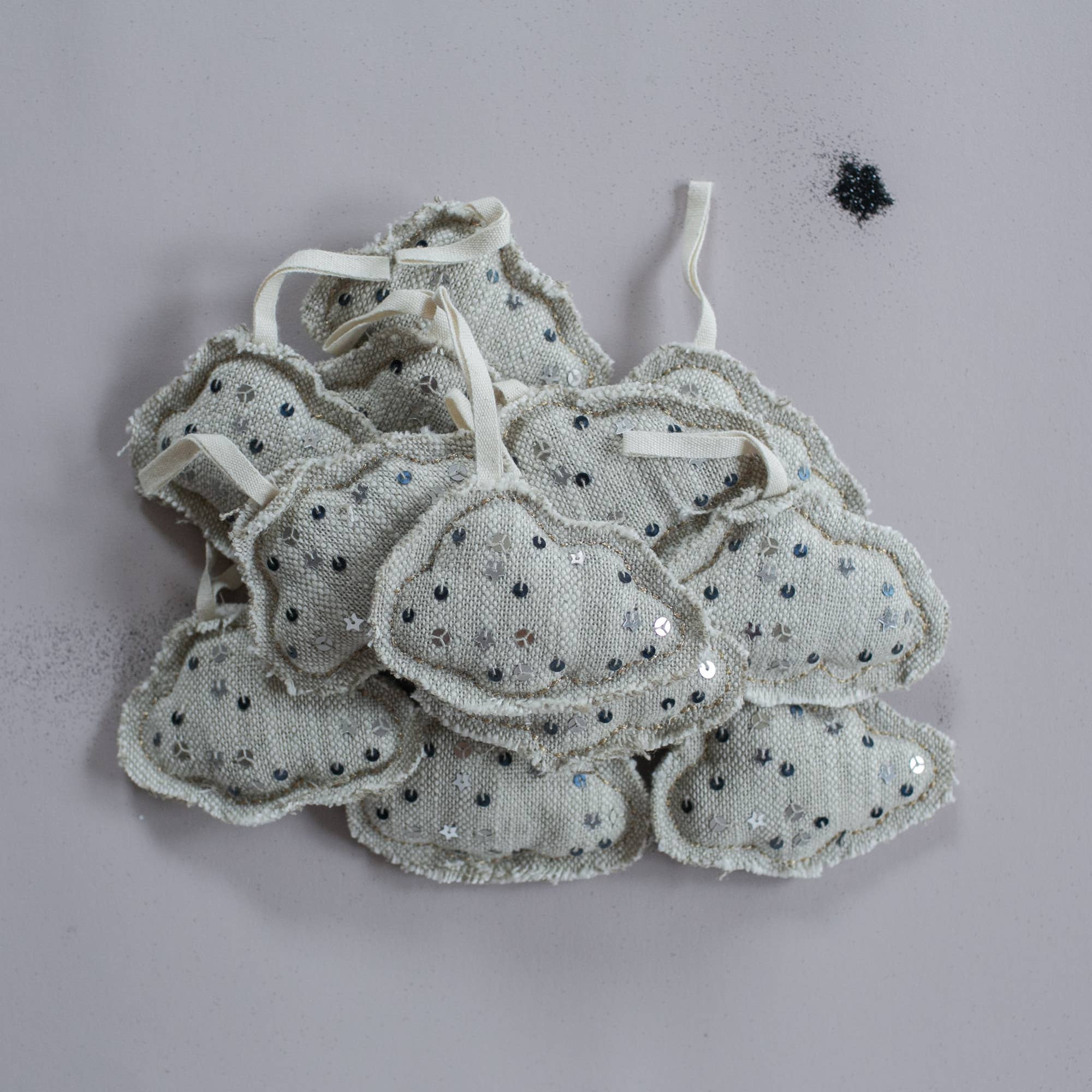 Metallic Confetti Cloud - Cotton & Lavender filled Ornament