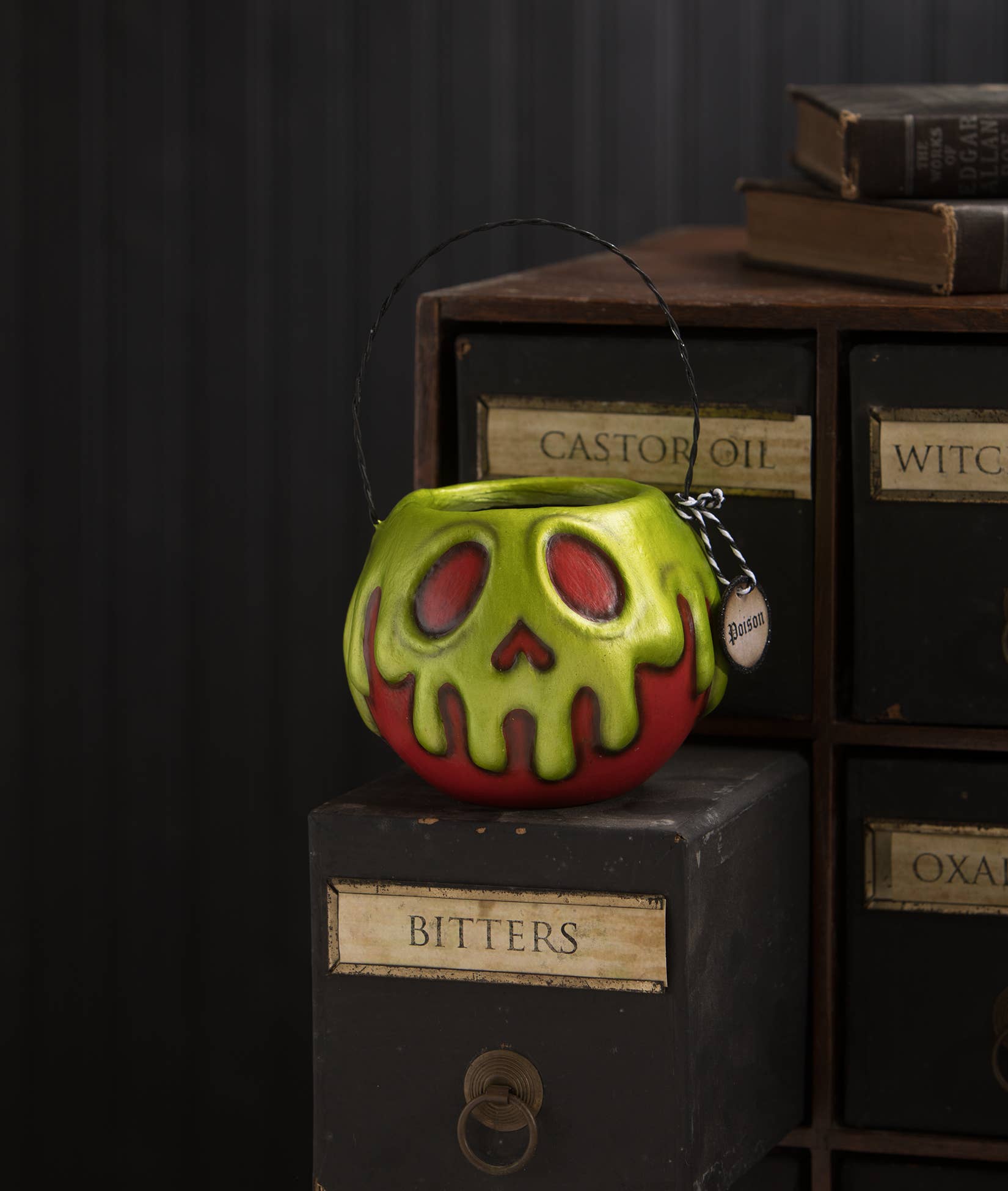 Small Red Apple With Green Poison Bucket