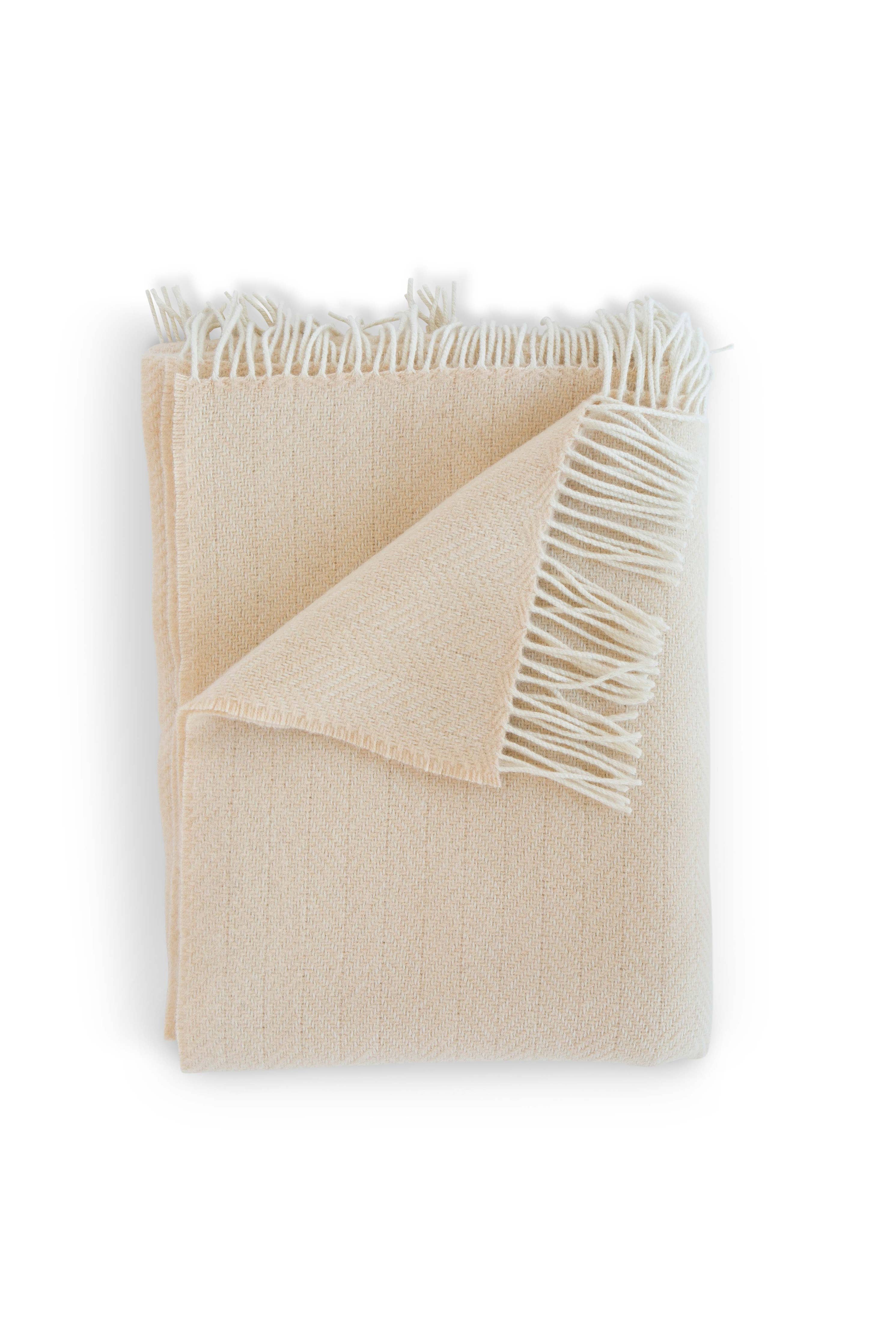 Herringbone w/ Cashmere Throws: NEW! Raw Honey