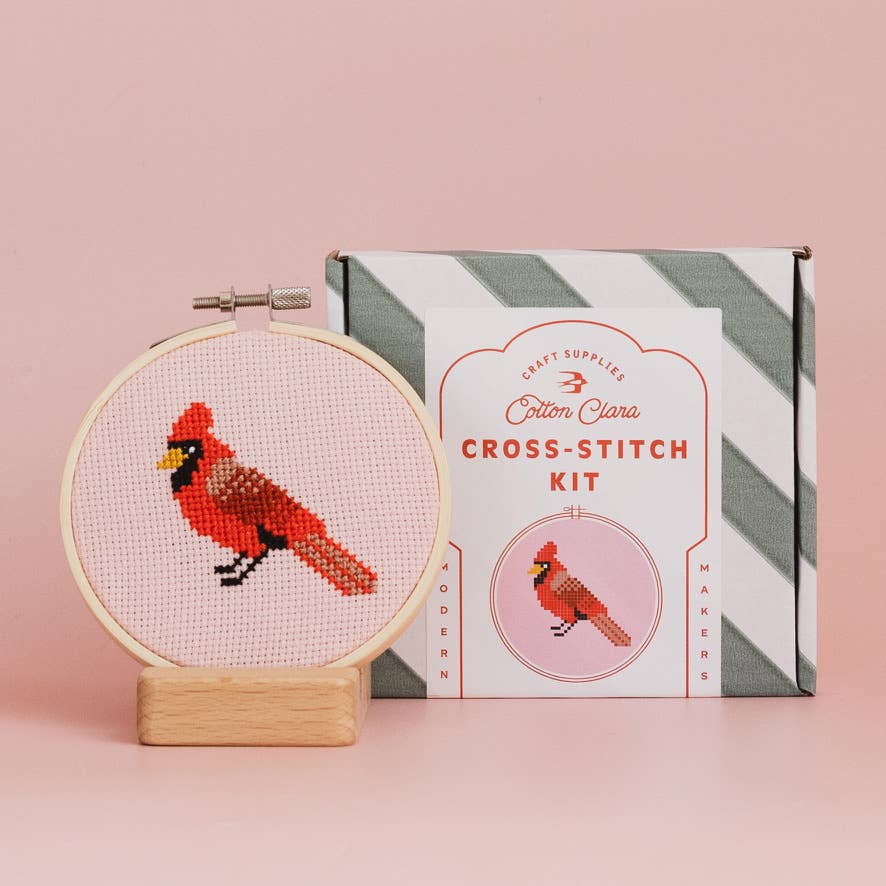 Cardinal Cross Stitch Kit for Beginners