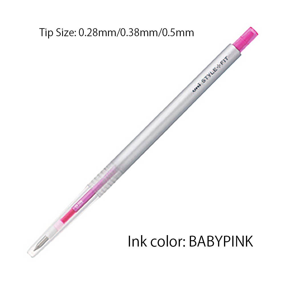 Blue Black UNI MITSUBISHI STYLE FIT SINGLE COLOR SLIM GEL PEN / 0.38mm