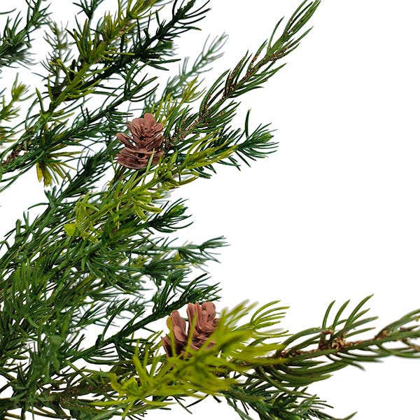 Holiday Faux Pine Tree Set of 2, Basket, 2 ft