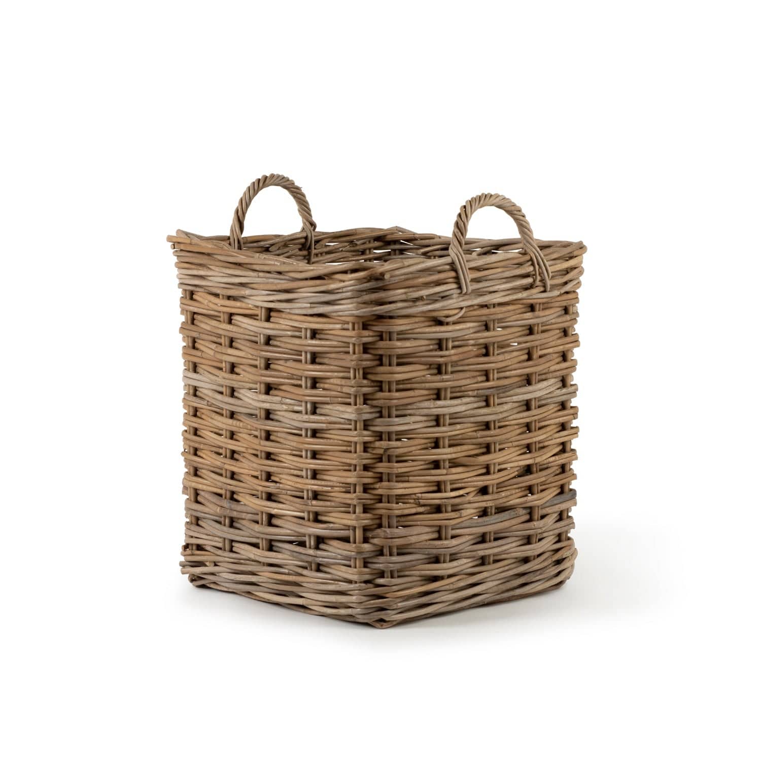 Rattan Square Basket: Medium - 19.5" H