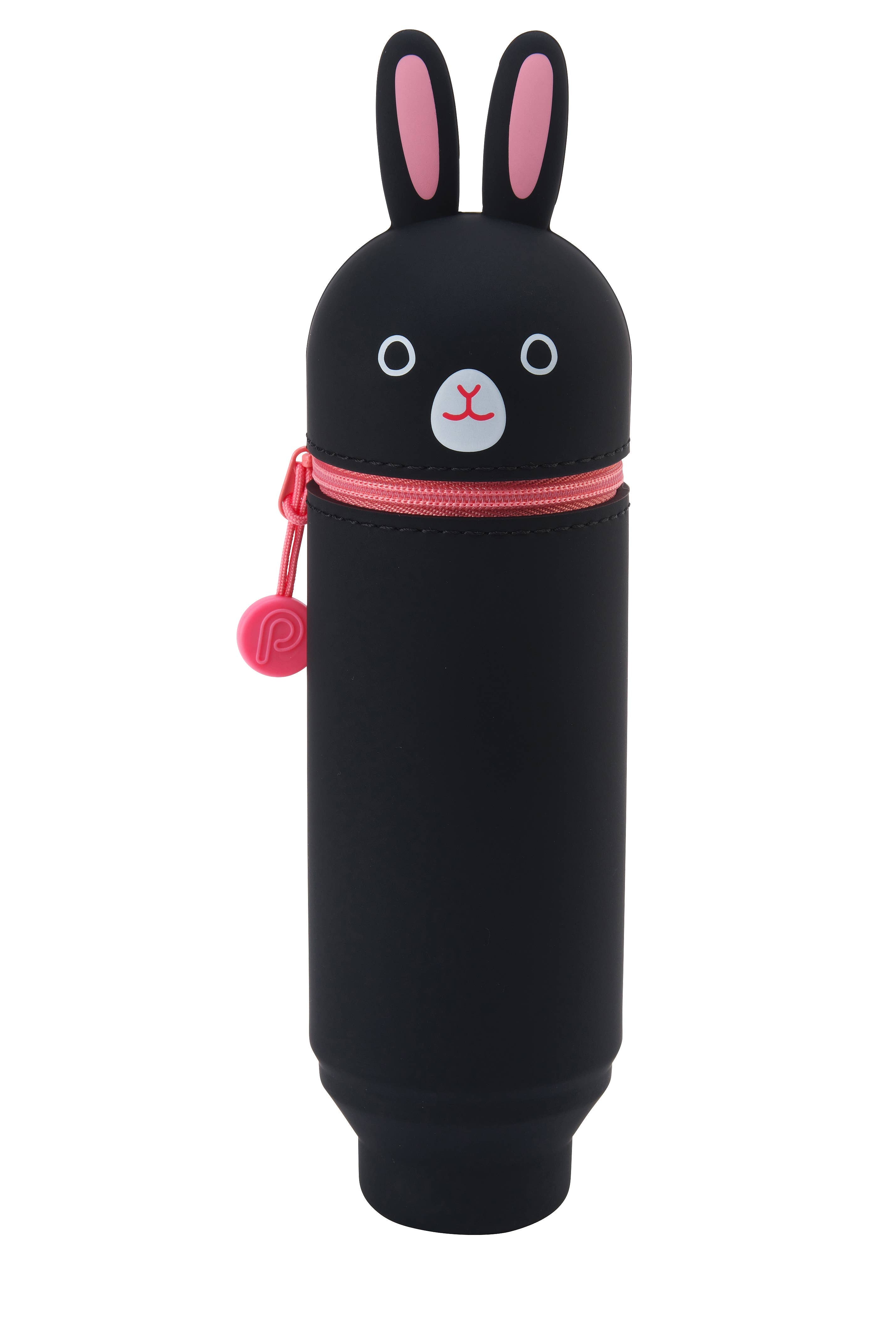 PuniLabo Stand Up Pen Case: Black Rabbit