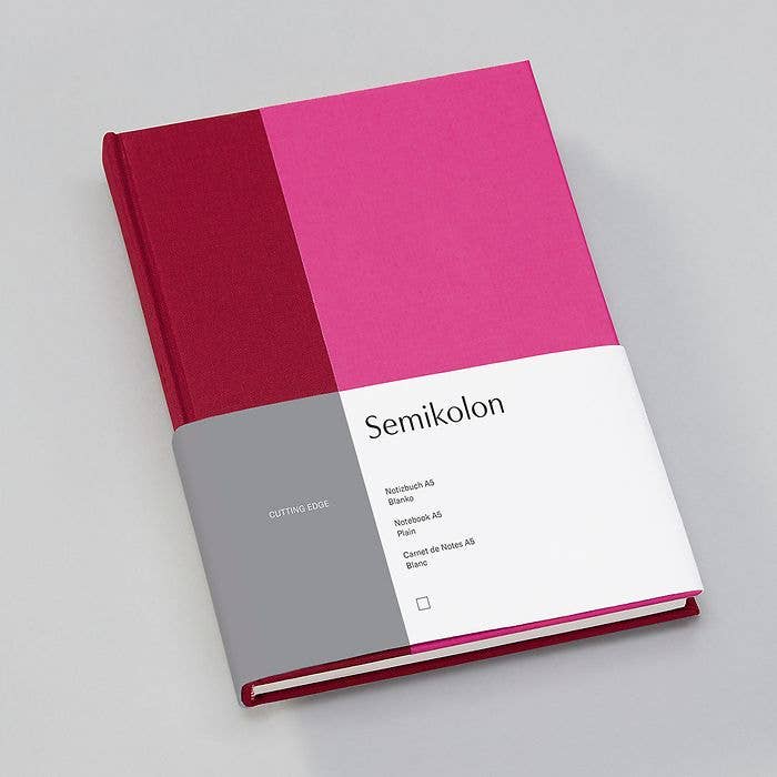 Cutting Edge - Notebook: Medium / Plain / Raspberry Fuchsia