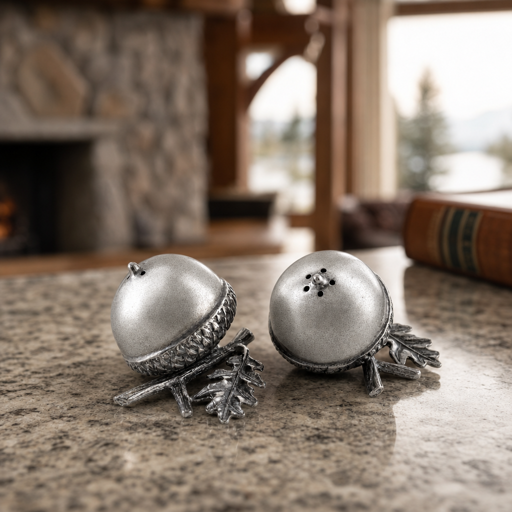 Pewter Acorn Salt & Pepper Set