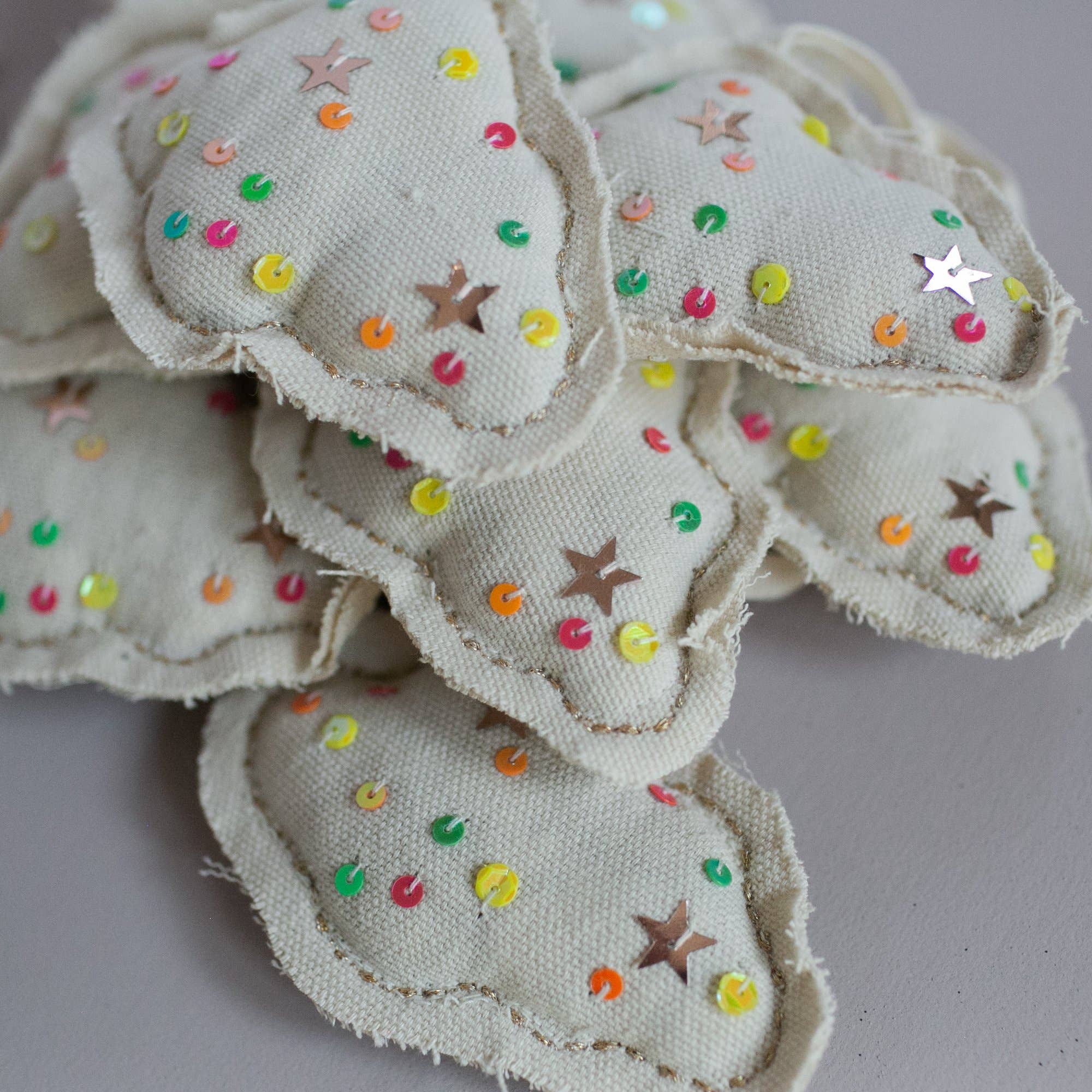 Neon Confetti Cloud - Cotton & Lavender filled Ornament