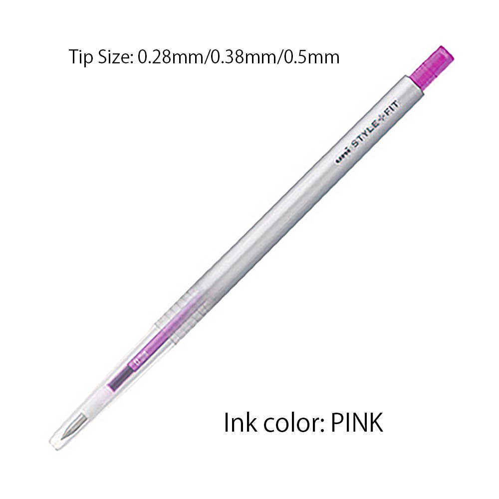 Blue Black UNI MITSUBISHI STYLE FIT SINGLE COLOR SLIM GEL PEN / 0.38mm