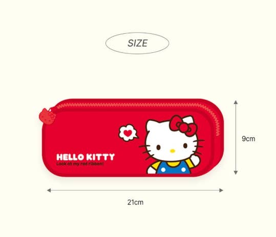 Hello Kitty Cotton Applique Pencil Case Multi Pouch