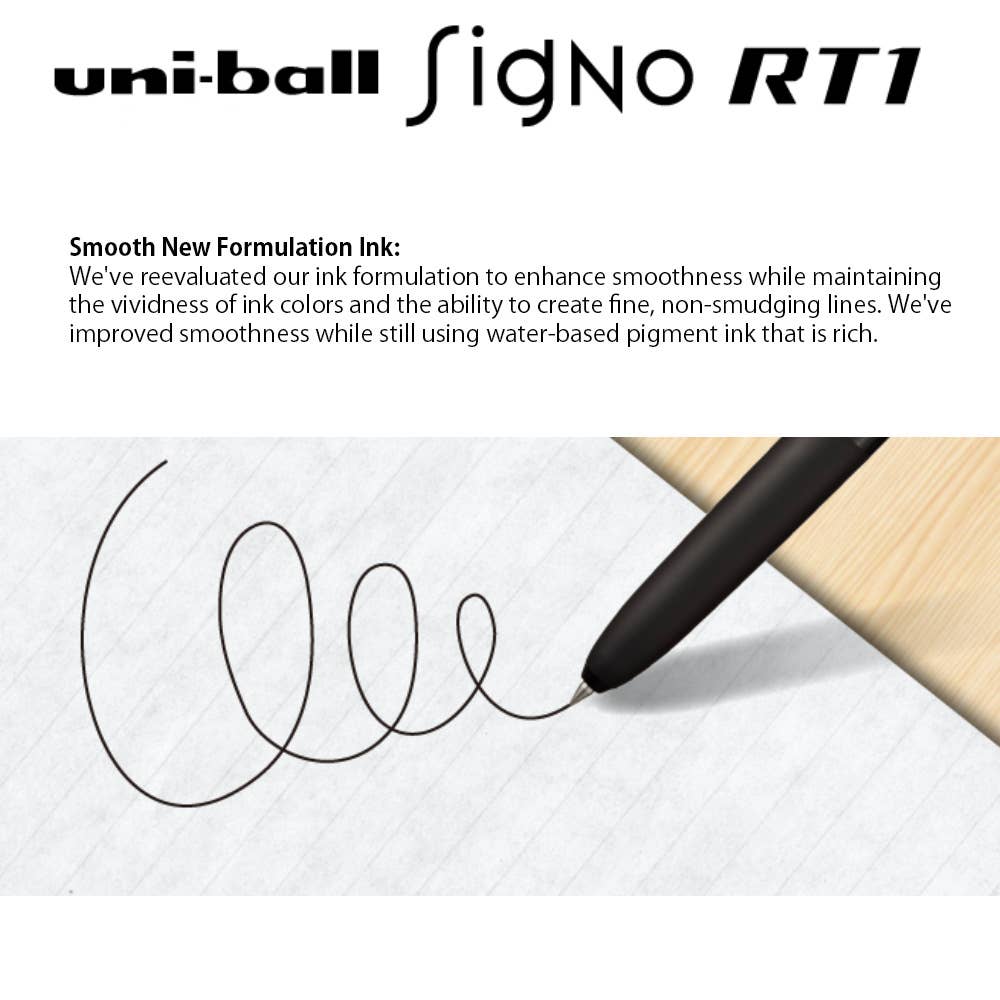 Black MITSUBISHI UNI BALL SIGNO RT1 PEN / 0.38mm