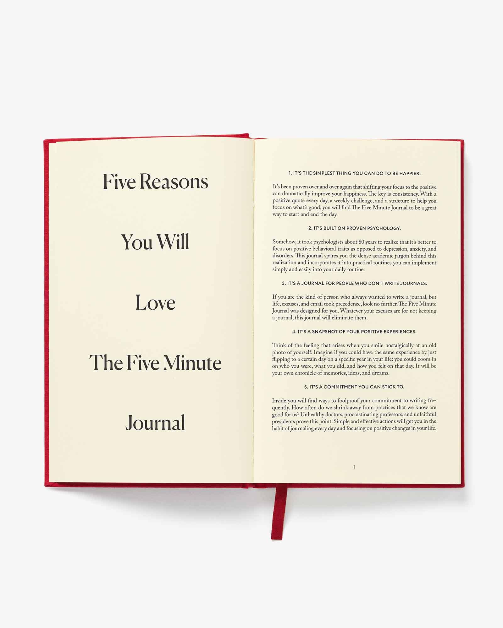 The Five Minute Journal Lunar Red