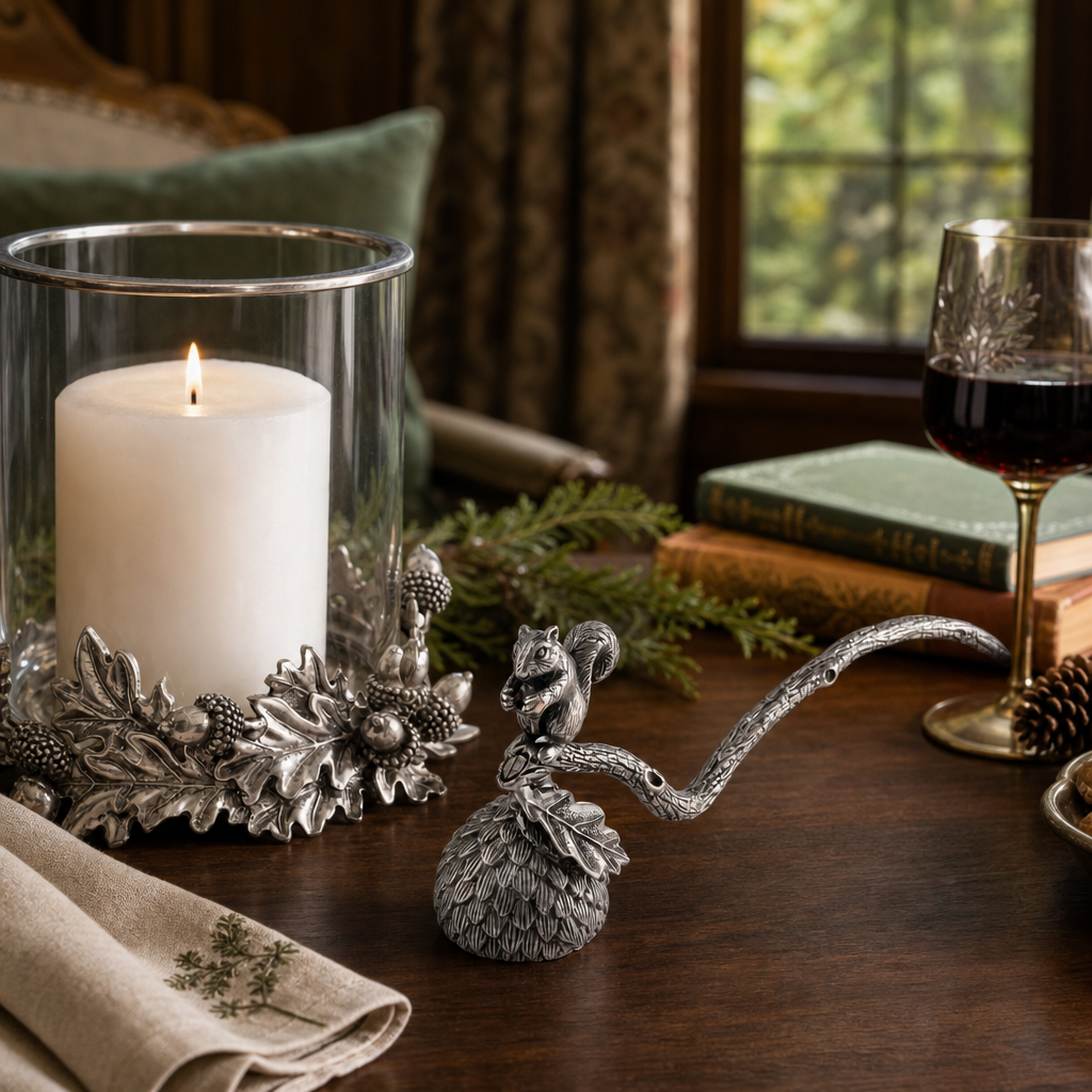 Pewter Squirrel Candle Snuffer