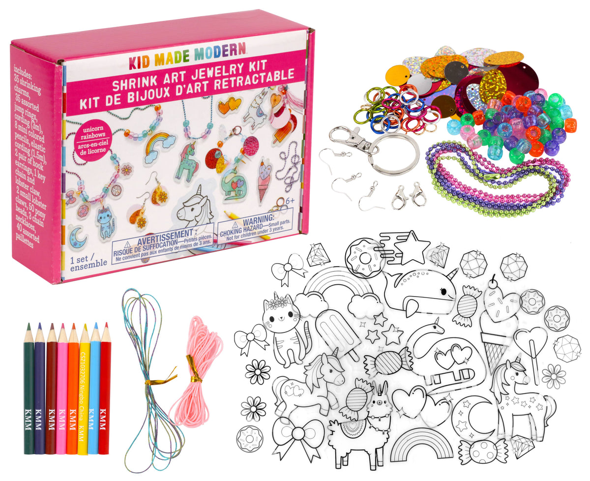 Shrink Art Jewelry Kit - Unicorns and Rainbows