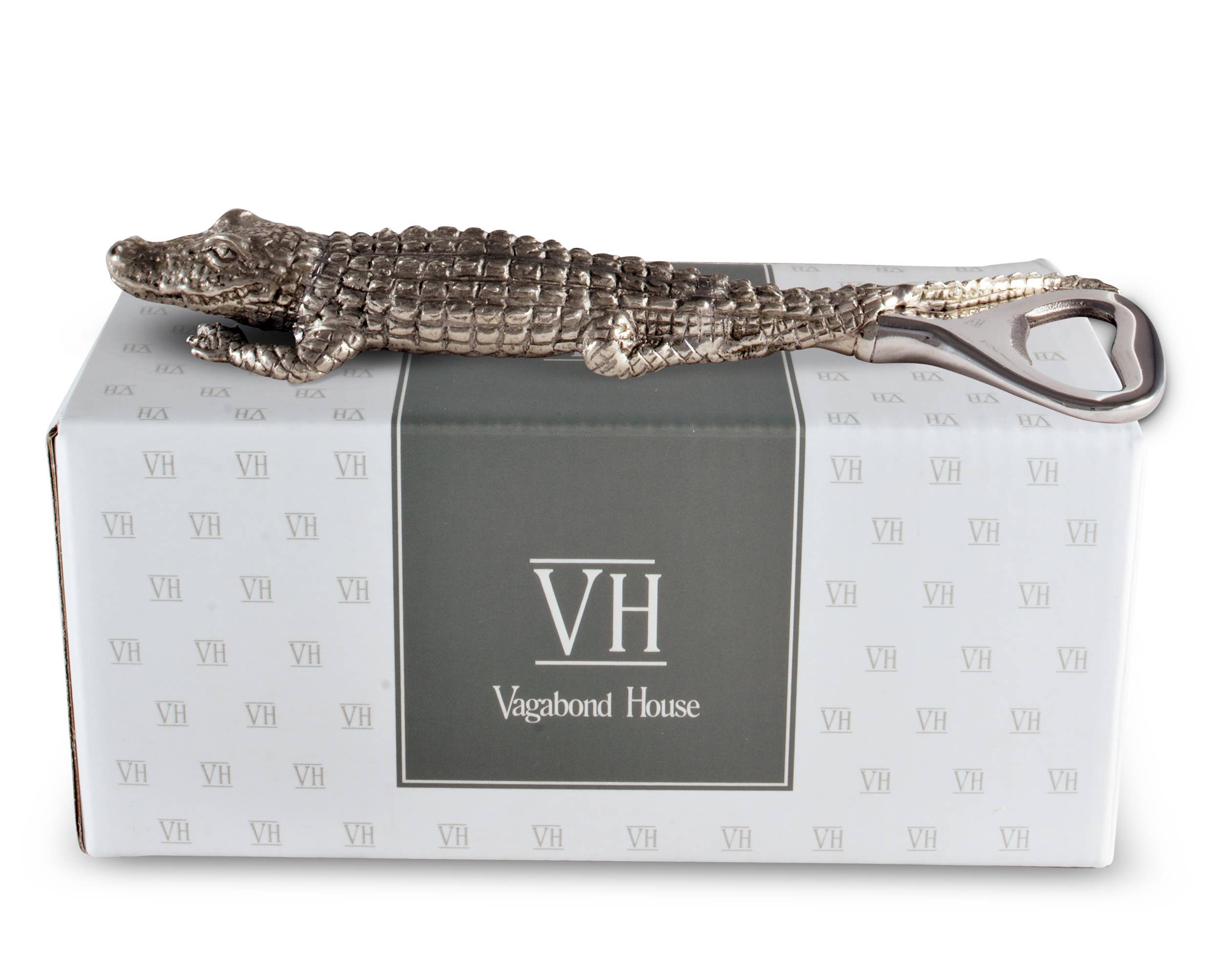 Pewter Alligator Handle Bottle Opener