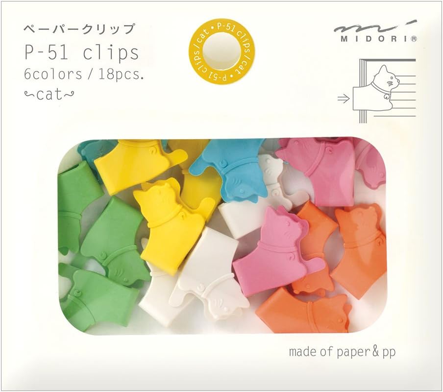 Midori Cat Paper Clips