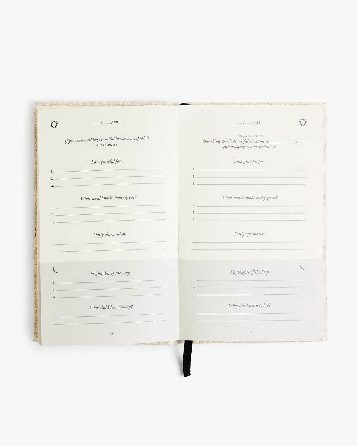 The Five Minute Journal Blue Bow | Exclusive Print