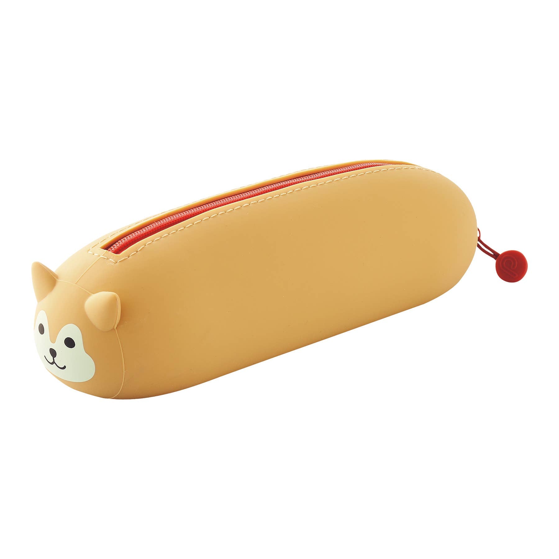 PuniLabo Lying Down Zipper Pouch: Shiba Dog