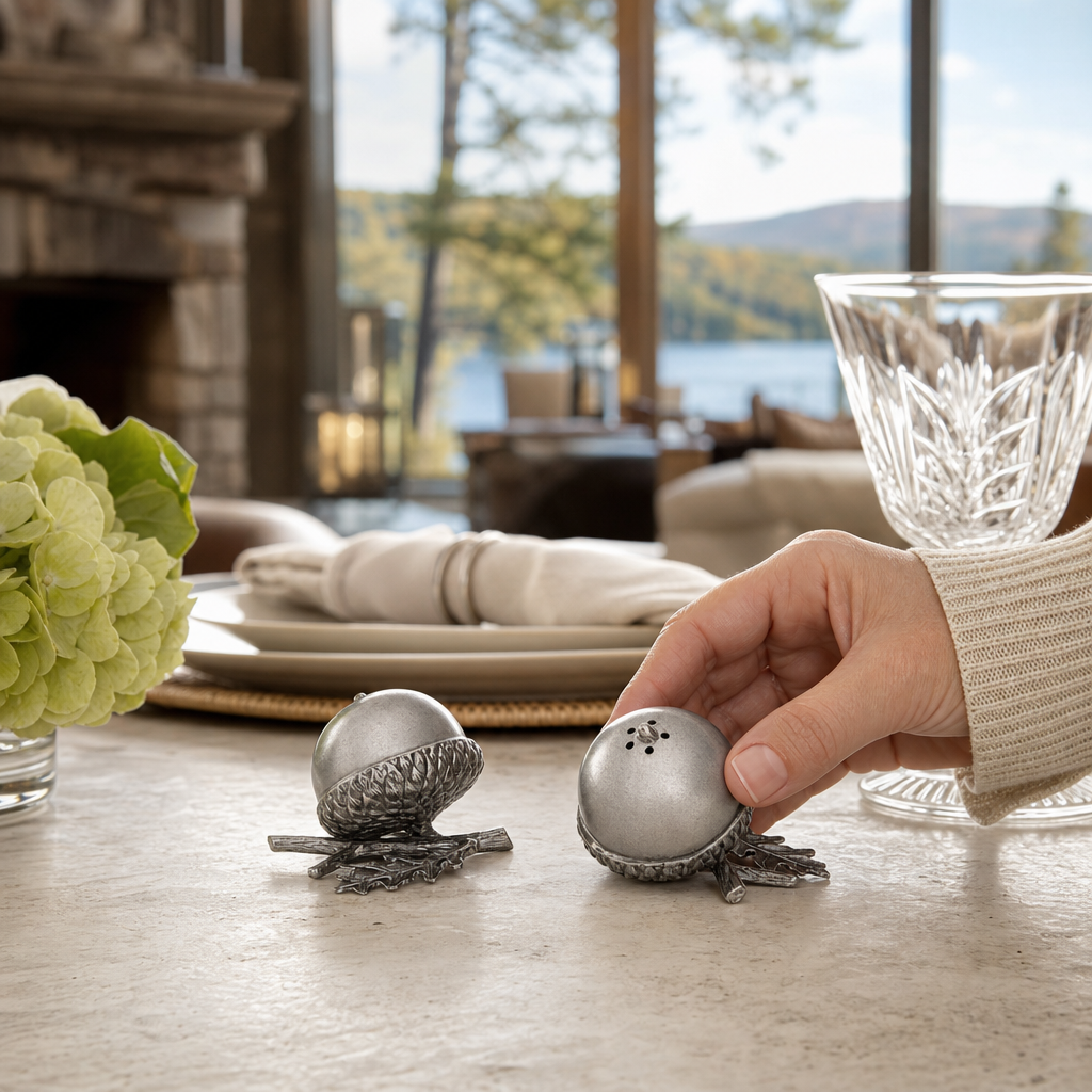 Pewter Acorn Salt & Pepper Set