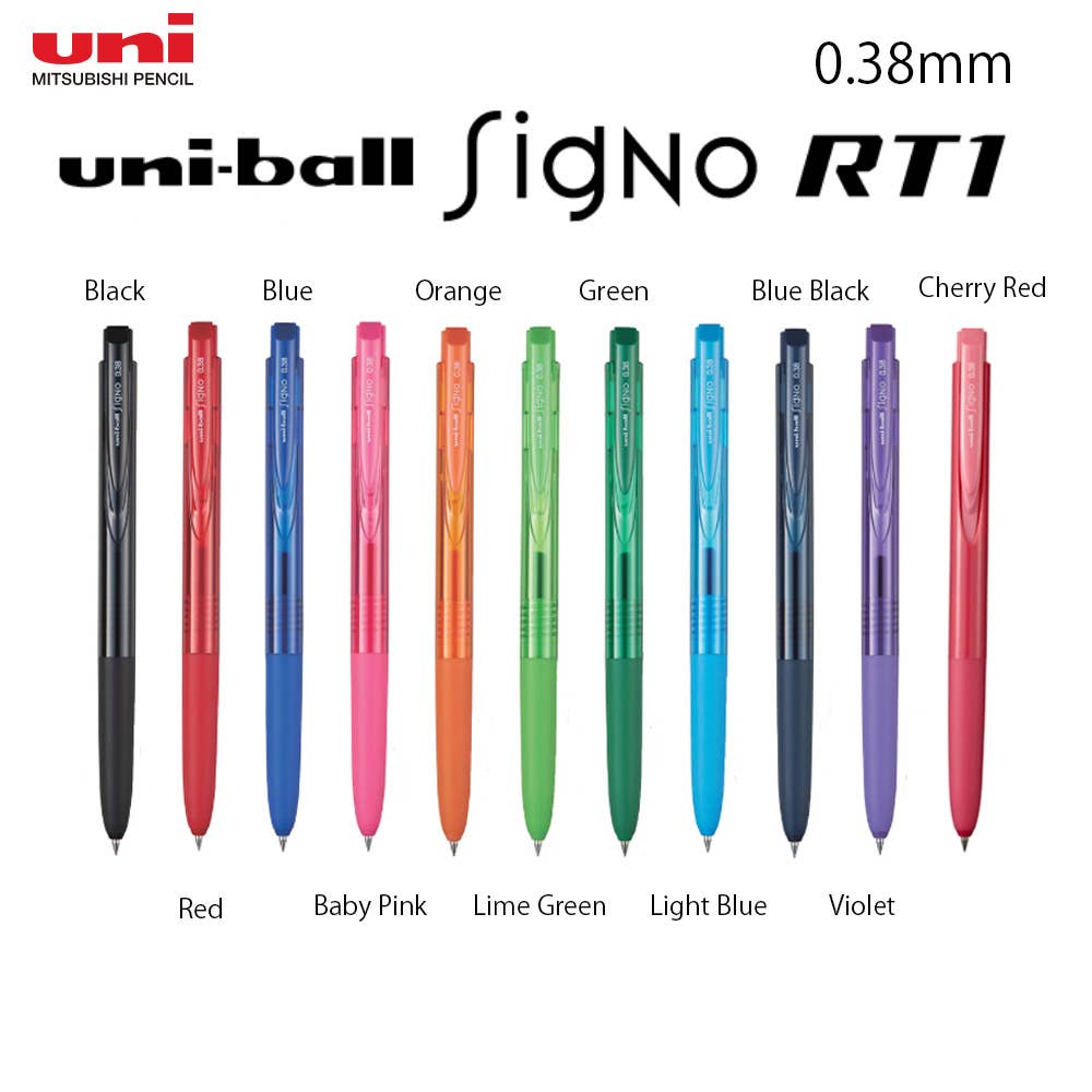 Black MITSUBISHI UNI BALL SIGNO RT1 PEN / 0.38mm