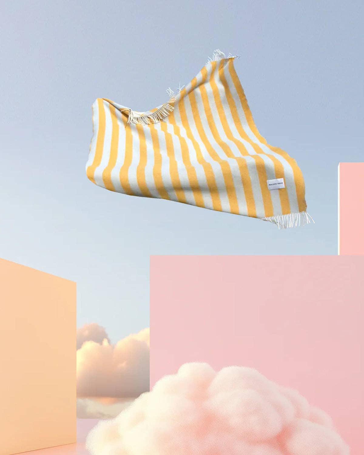 Blanket CANDY WRAP Ice Blue / Honey 4.25 x 6.5ft